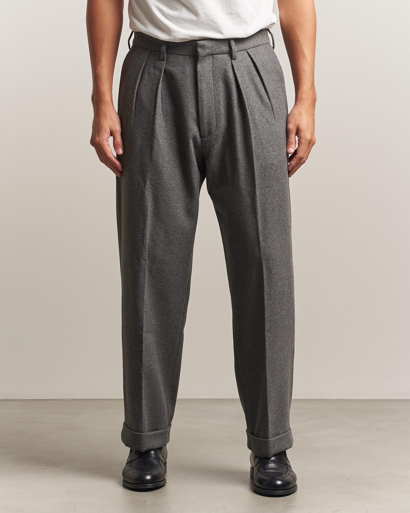 Homme | Pantalons | Polo Ralph Lauren | Flanell Blend Straight Fit Pants Medium Grey