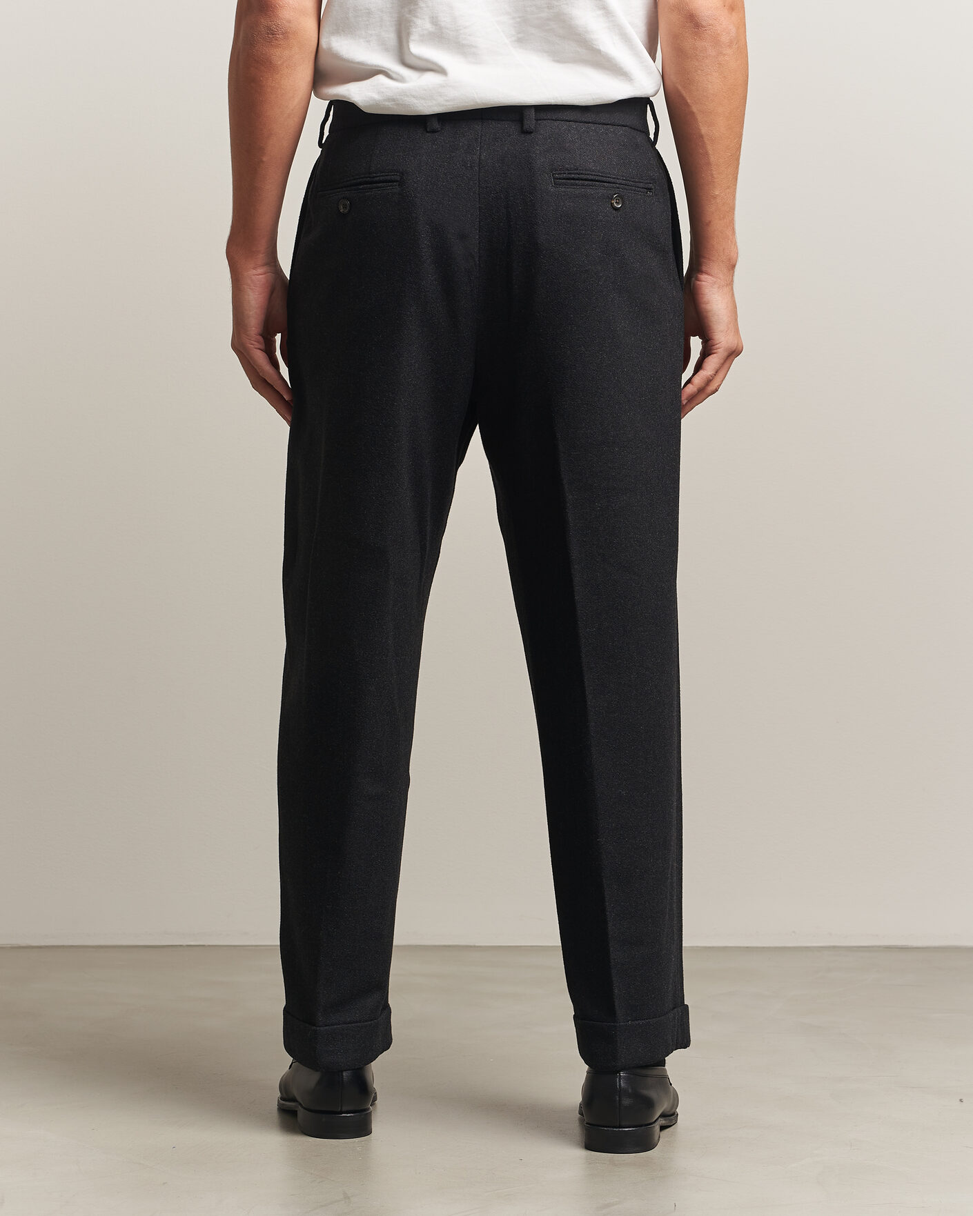 Heren | Broeken | Polo Ralph Lauren | Flanell Blend Straight Fit Pants Dark Grey