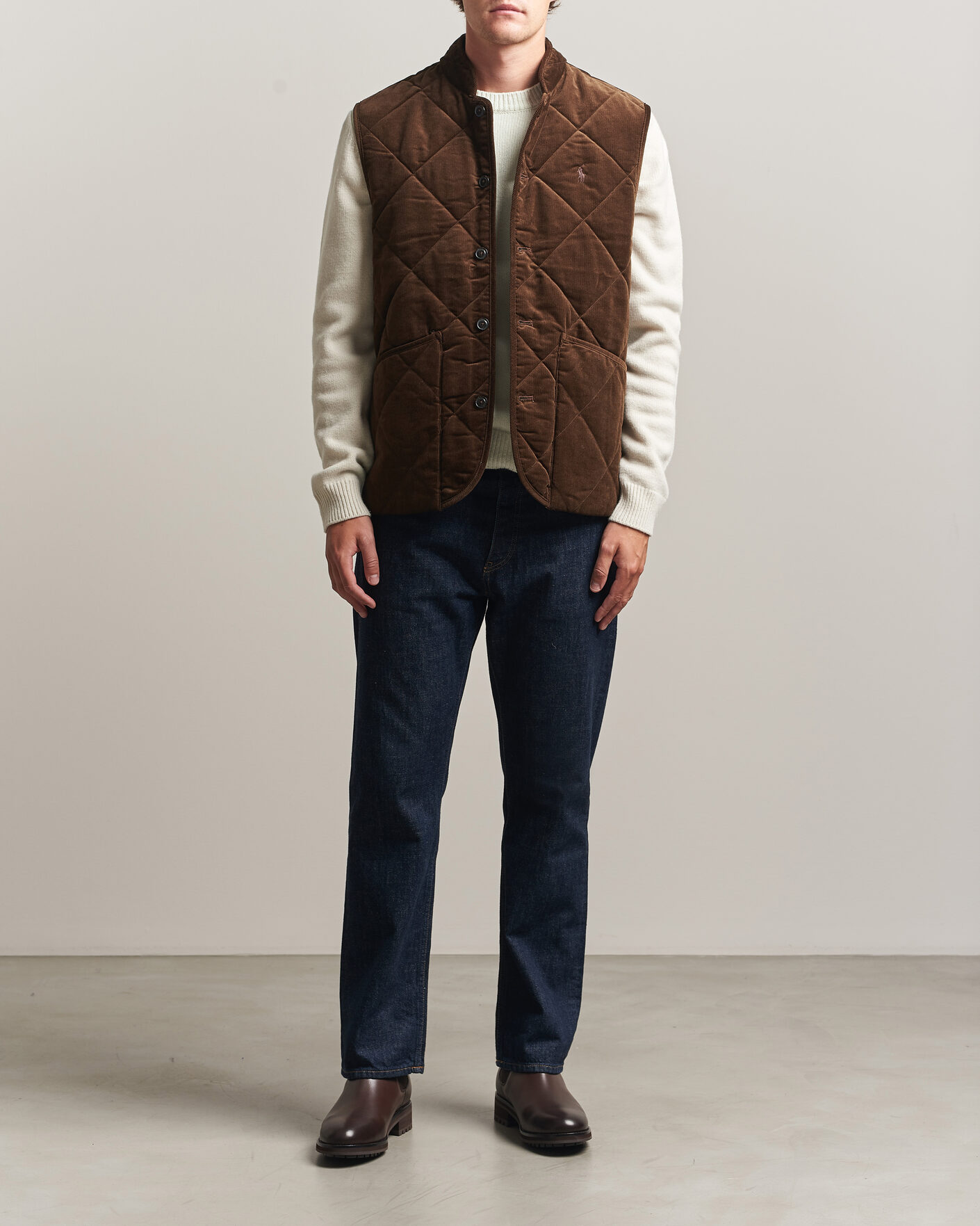Heren | Gilets | Polo Ralph Lauren | Quilted Corduroy Vest Cooper Brown
