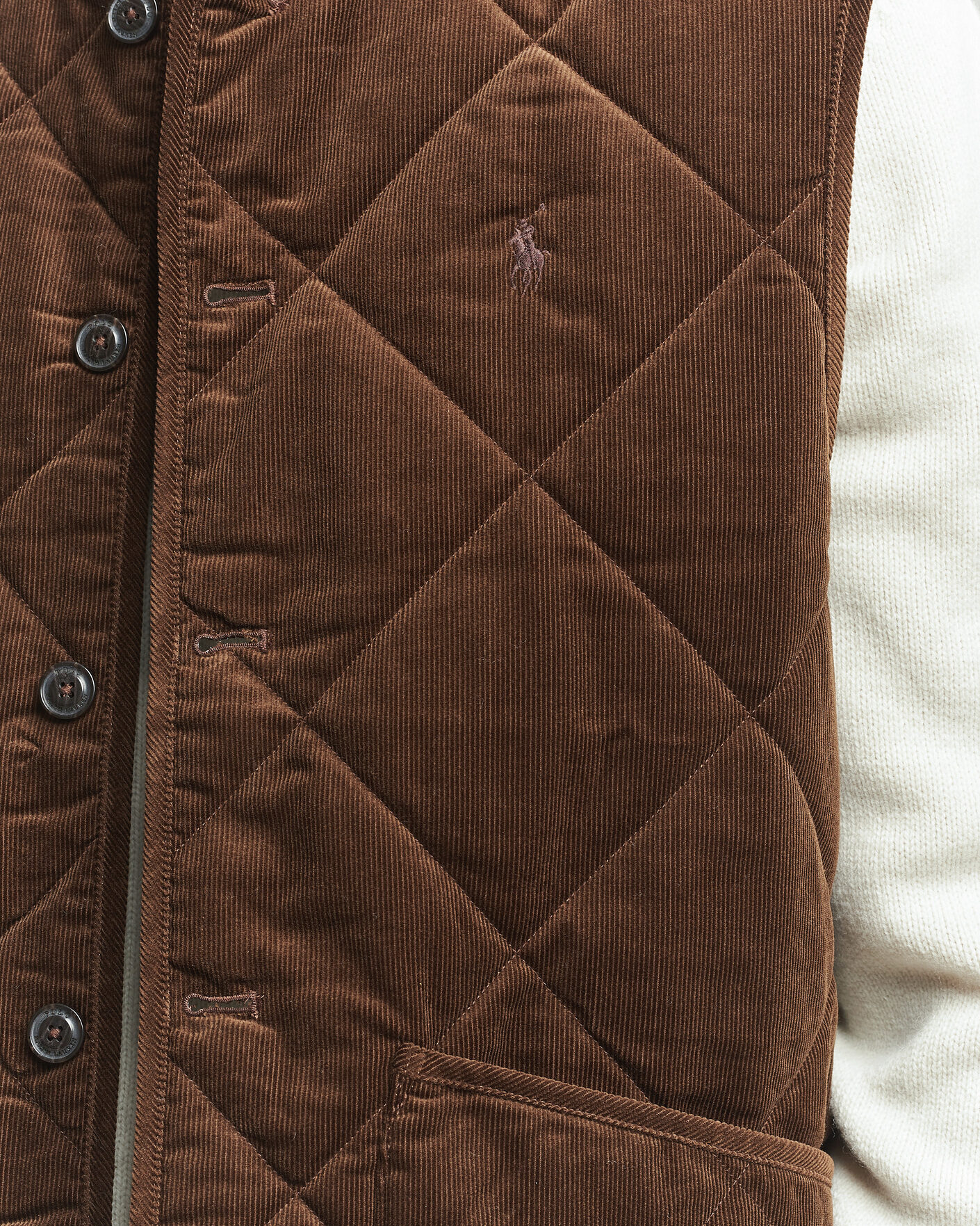 Heren | Gilets | Polo Ralph Lauren | Quilted Corduroy Vest Cooper Brown