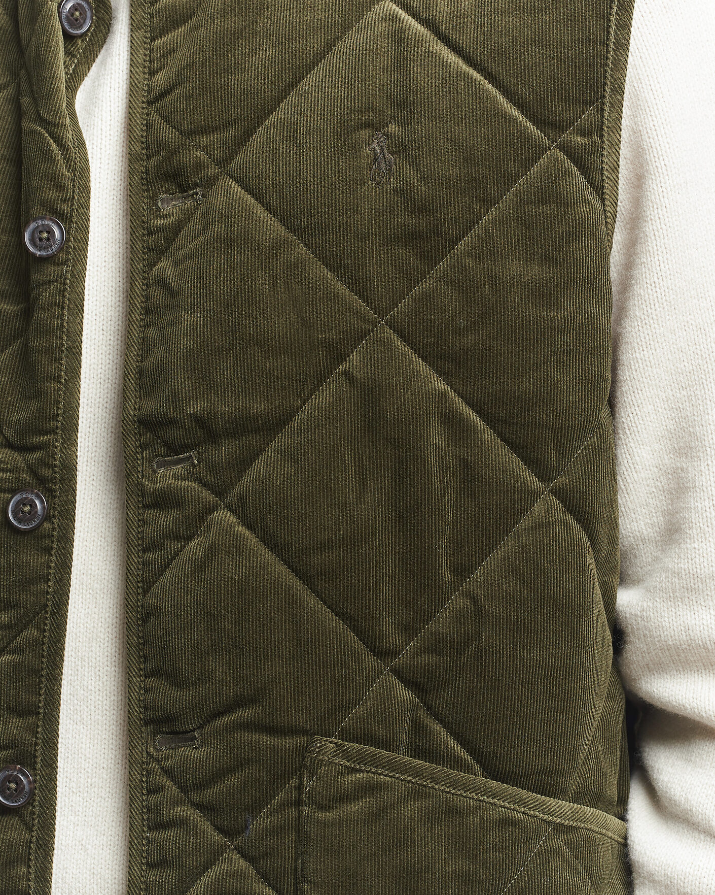 Homme | Gilets | Polo Ralph Lauren | Quilted Corduroy Vest Company Olive