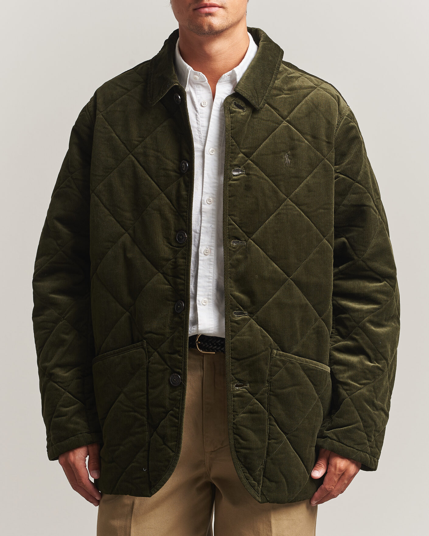 Homme | Manteaux Et Vestes | Polo Ralph Lauren | Quilted Corduroy Car Coat Company Olive
