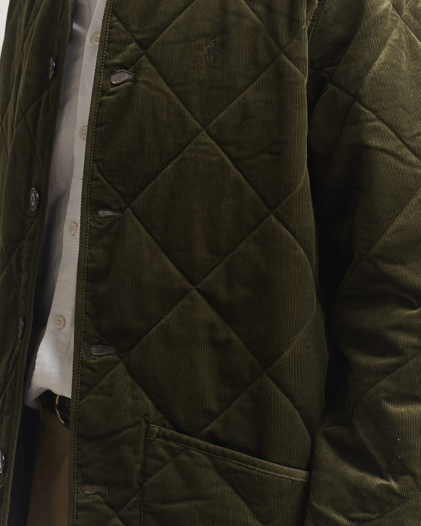 Homme | Manteaux Et Vestes | Polo Ralph Lauren | Quilted Corduroy Car Coat Company Olive