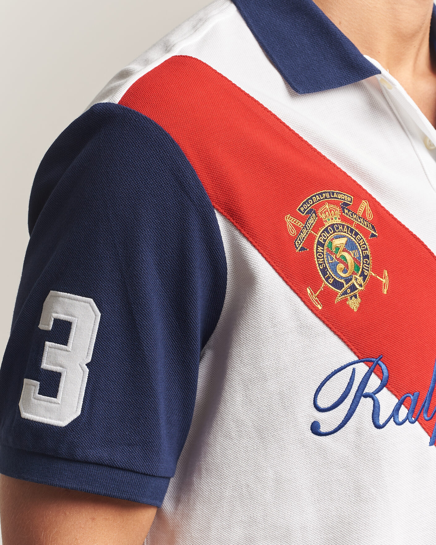 Homme | Polos | Polo Ralph Lauren | Classic Fit Diagonal Stripe Polo White