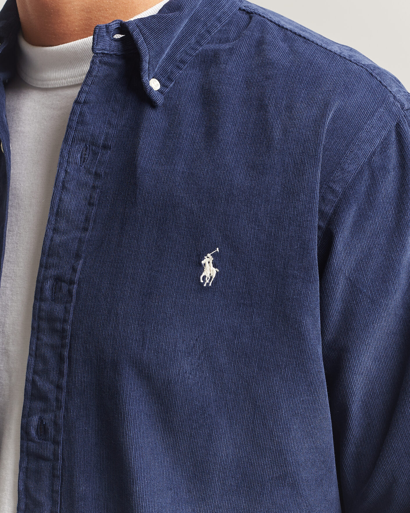 Homme | Chemises | Polo Ralph Lauren | Custom Fit BD Corduroy Shirt Newport Navy