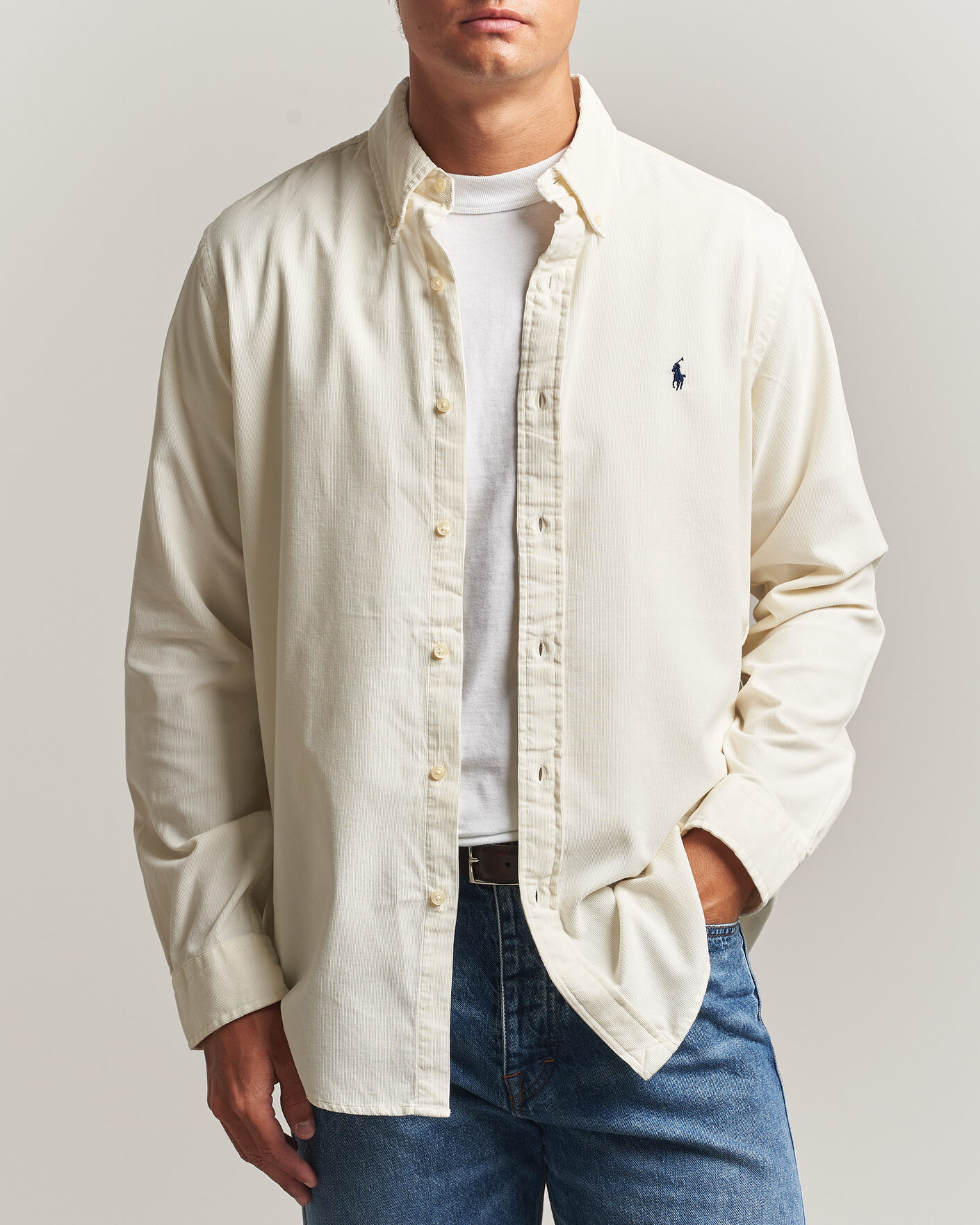 Homme | Chemises | Polo Ralph Lauren | Custom Fit BD Corduroy Shirt Clubhouse Cream