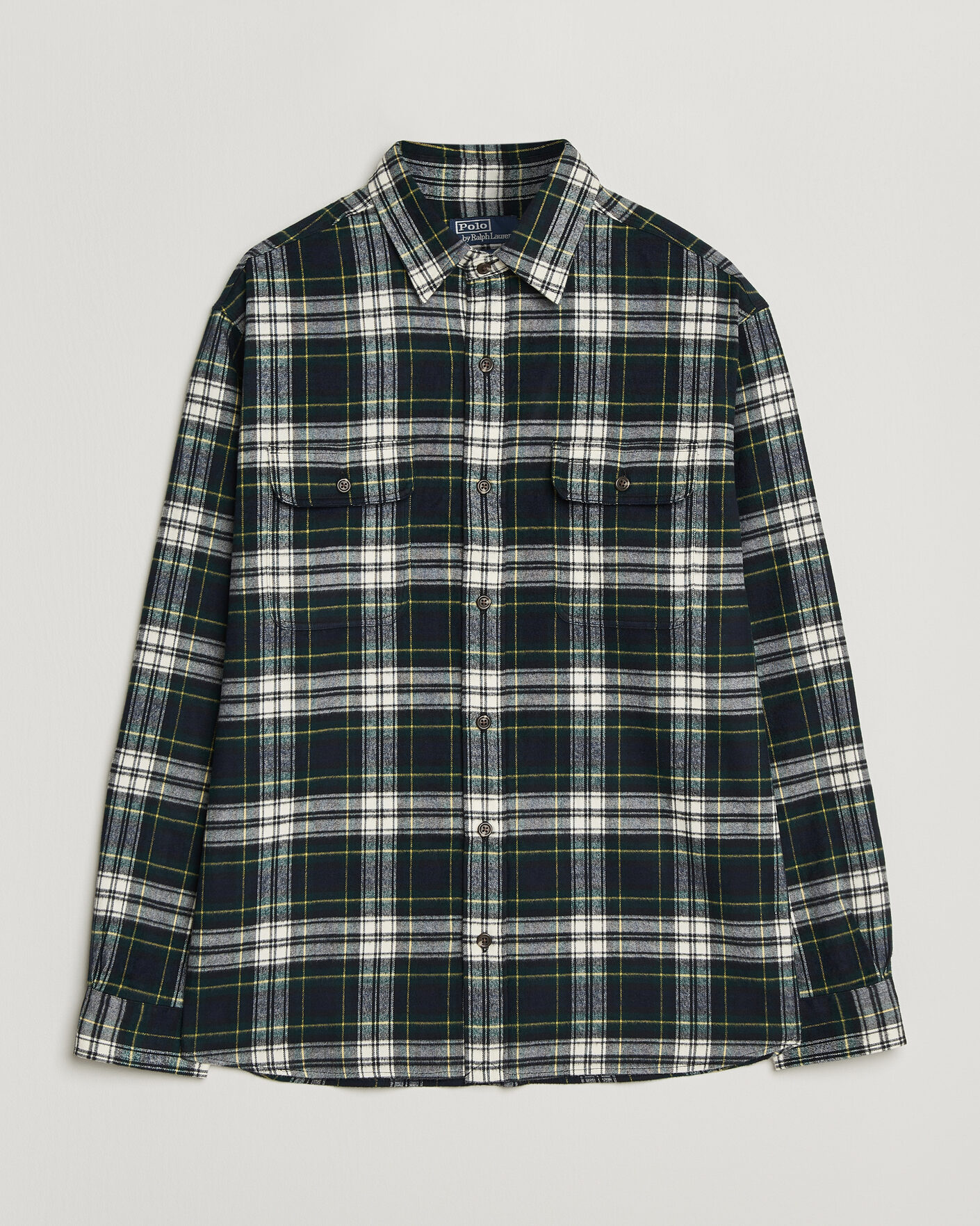 Heren | Overhemden | Polo Ralph Lauren | Classic Fit Shaggy Flannel Shirt Navy Green