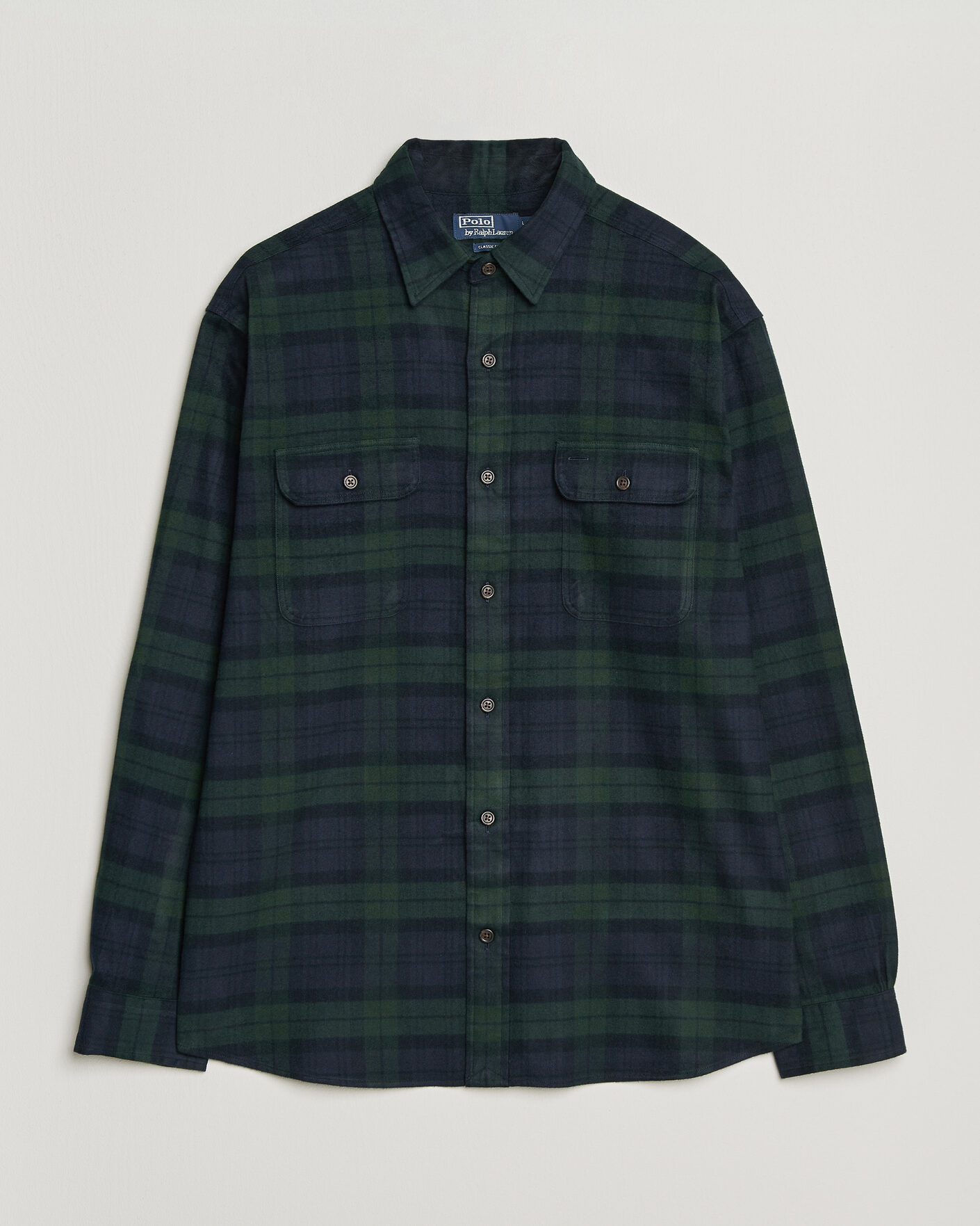 Heren | Overhemden | Polo Ralph Lauren | Classic Fit Shaggy Flannel Shirt Navy Forest