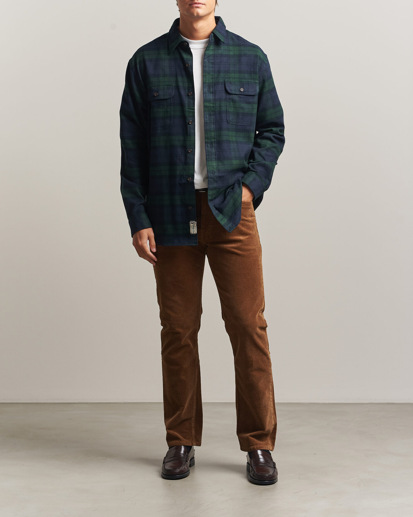 Heren | Overhemden | Polo Ralph Lauren | Classic Fit Shaggy Flannel Shirt Navy Forest