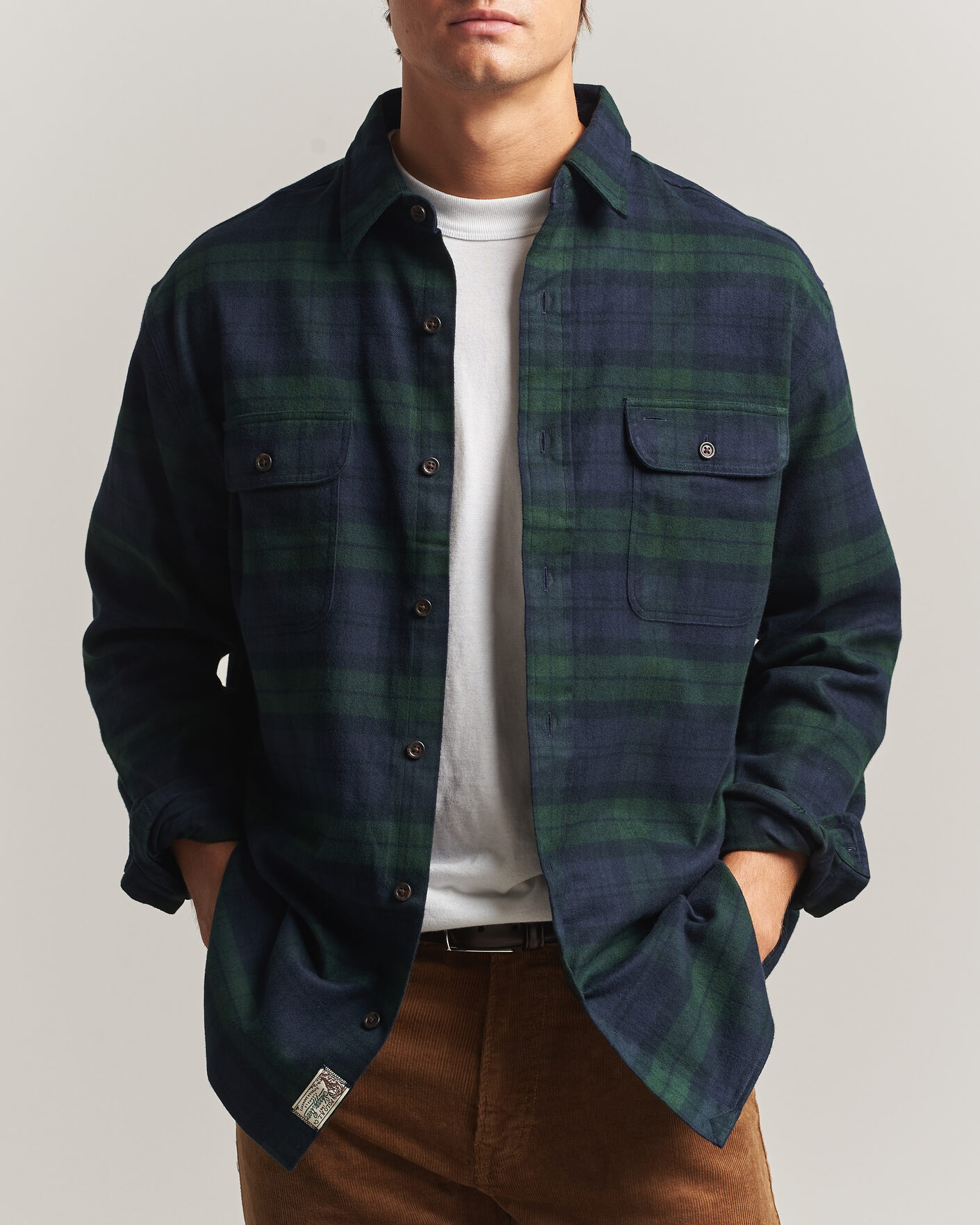 Heren | Overhemden | Polo Ralph Lauren | Classic Fit Shaggy Flannel Shirt Navy Forest