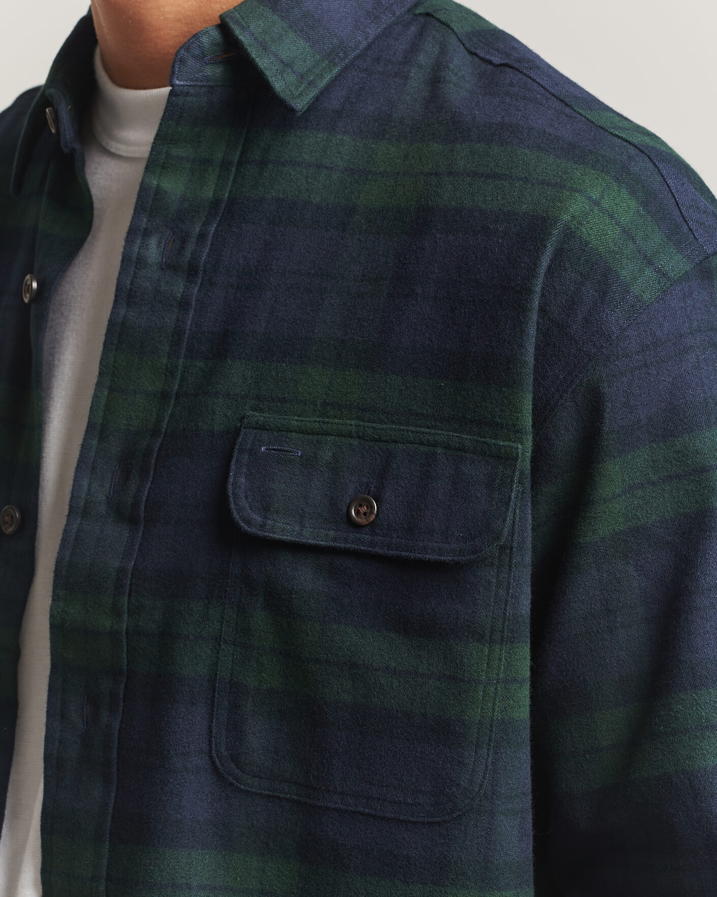 Heren | Overhemden | Polo Ralph Lauren | Classic Fit Shaggy Flannel Shirt Navy Forest