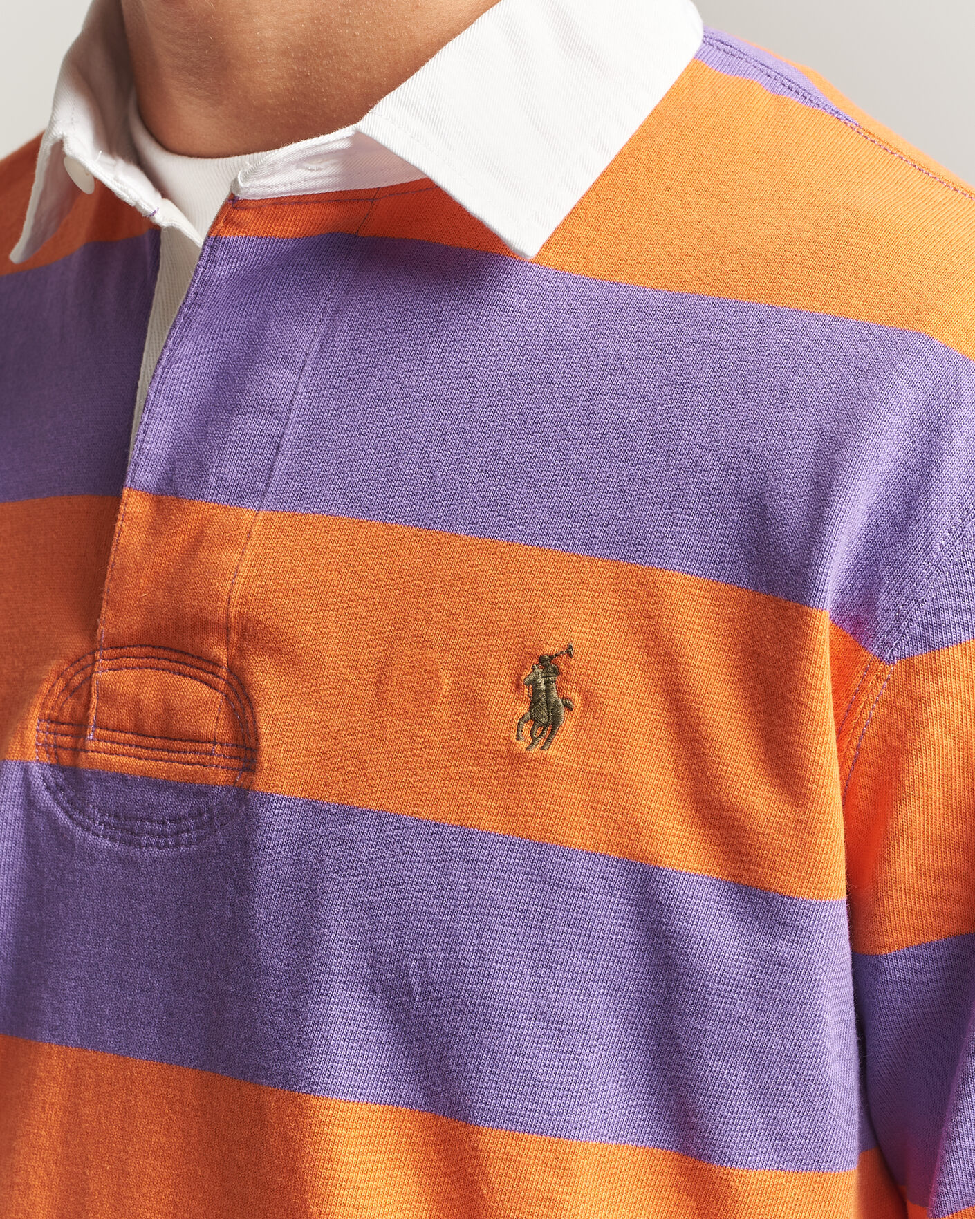 Heren | Truien | Polo Ralph Lauren | Striped Jersey Rugger Purple/Orange