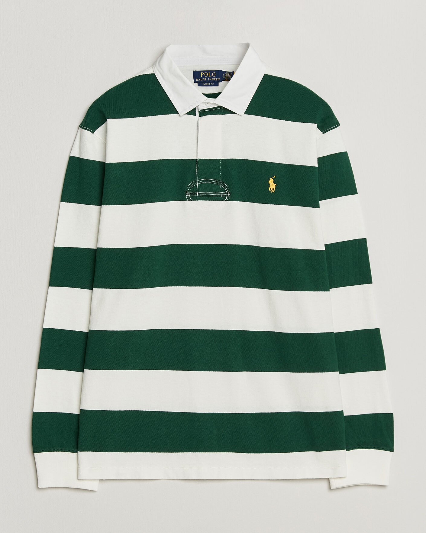 Homme | Pulls Et Tricots | Polo Ralph Lauren | Striped Jersey Rugger Cream/Forest