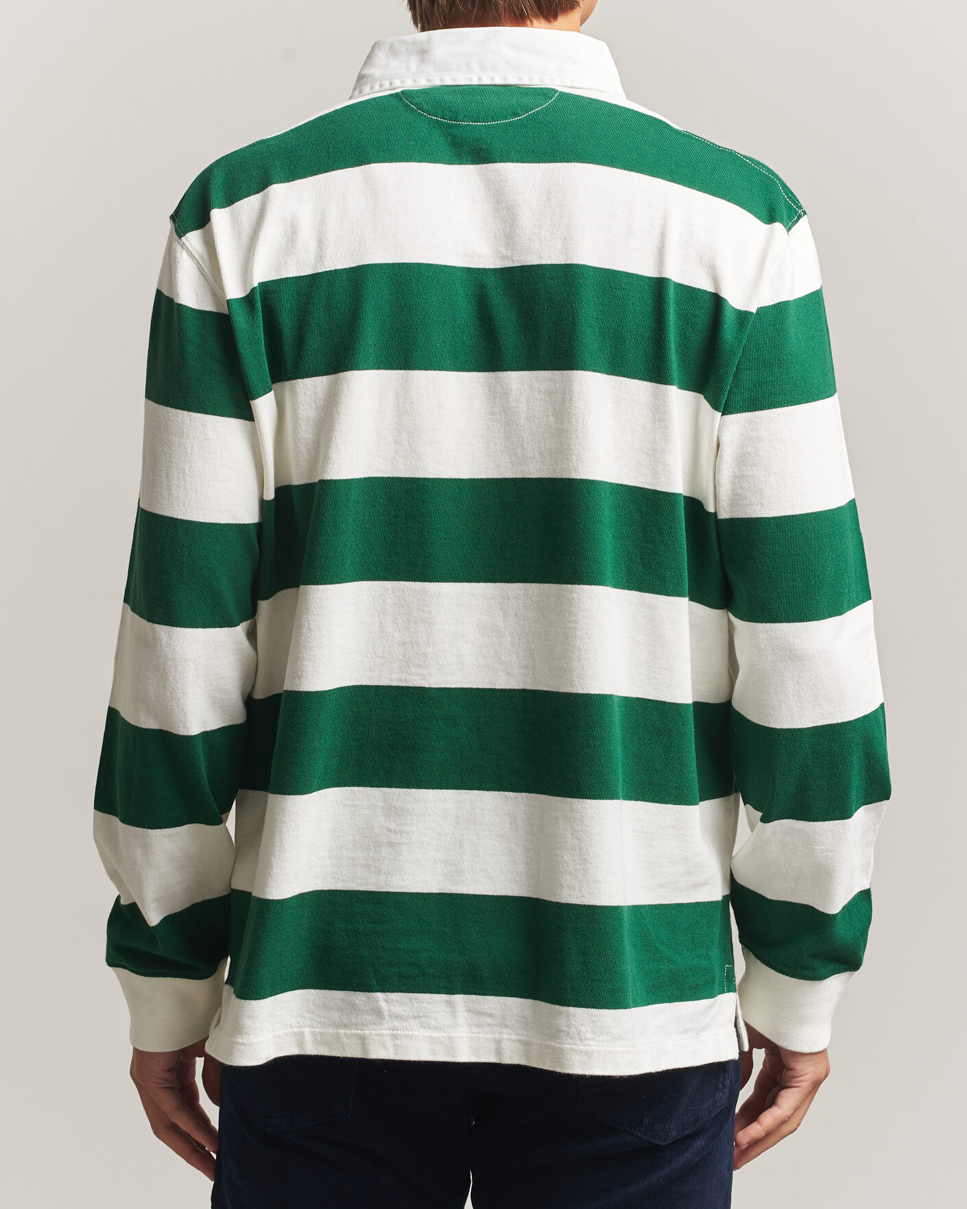 Homme | Pulls Et Tricots | Polo Ralph Lauren | Striped Jersey Rugger Cream/Forest