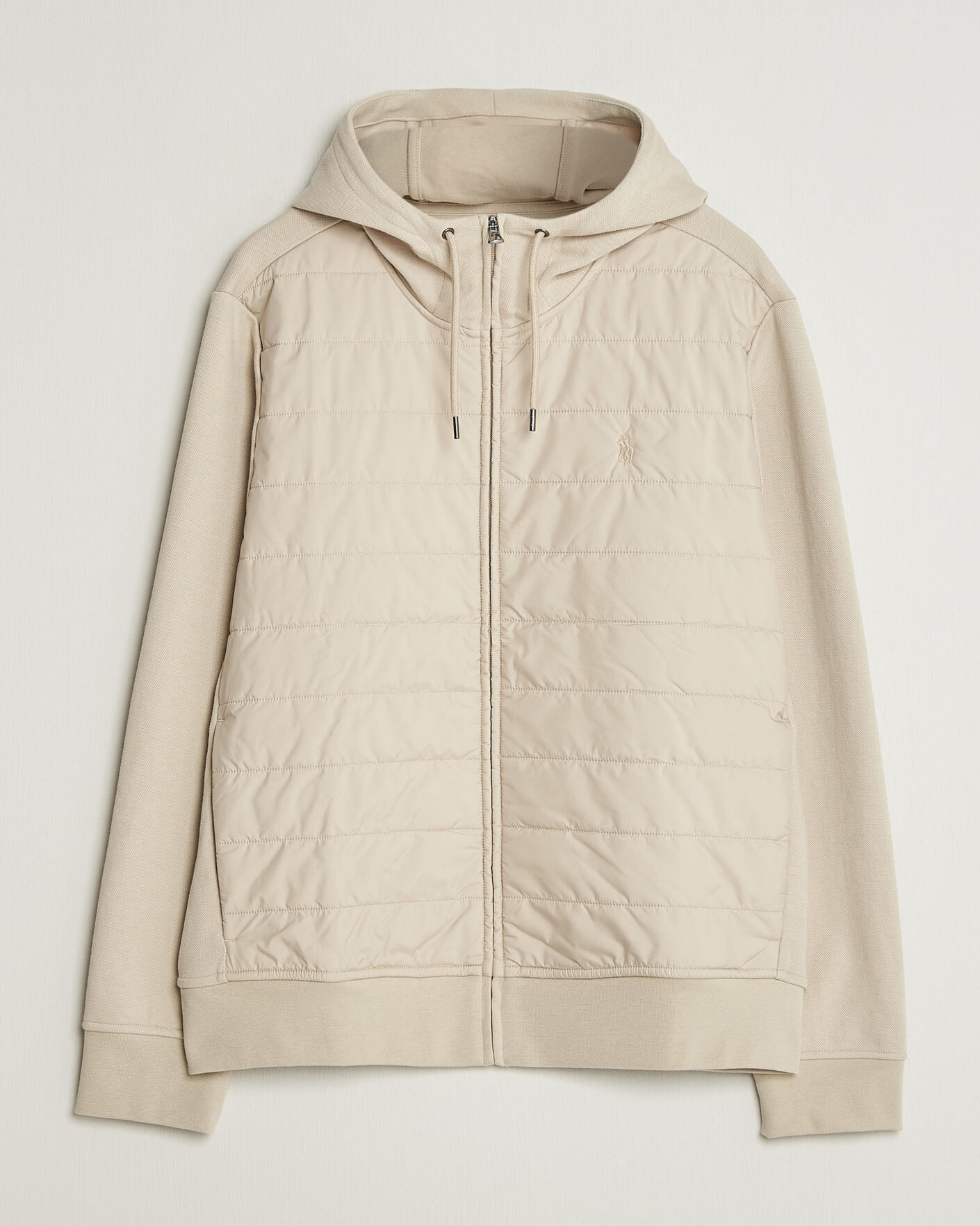 Homme | Pulls Et Tricots | Polo Ralph Lauren | Double Knitted Jaquard Full Zip Hoodie Stoneware Grey