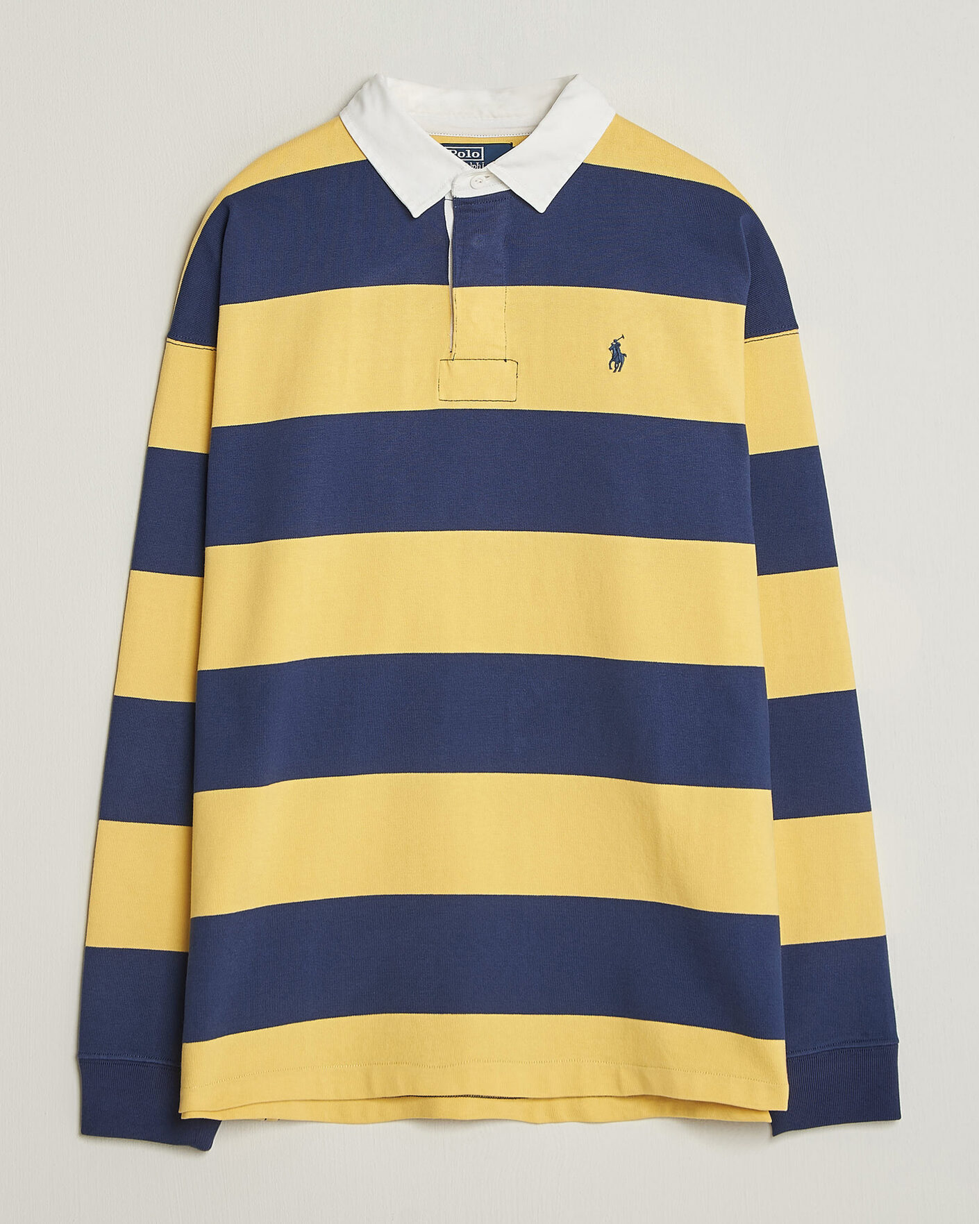 Homme | Pulls Et Tricots | Polo Ralph Lauren | Jersey Knitted Rugby Pullover Yellow/Cobolt