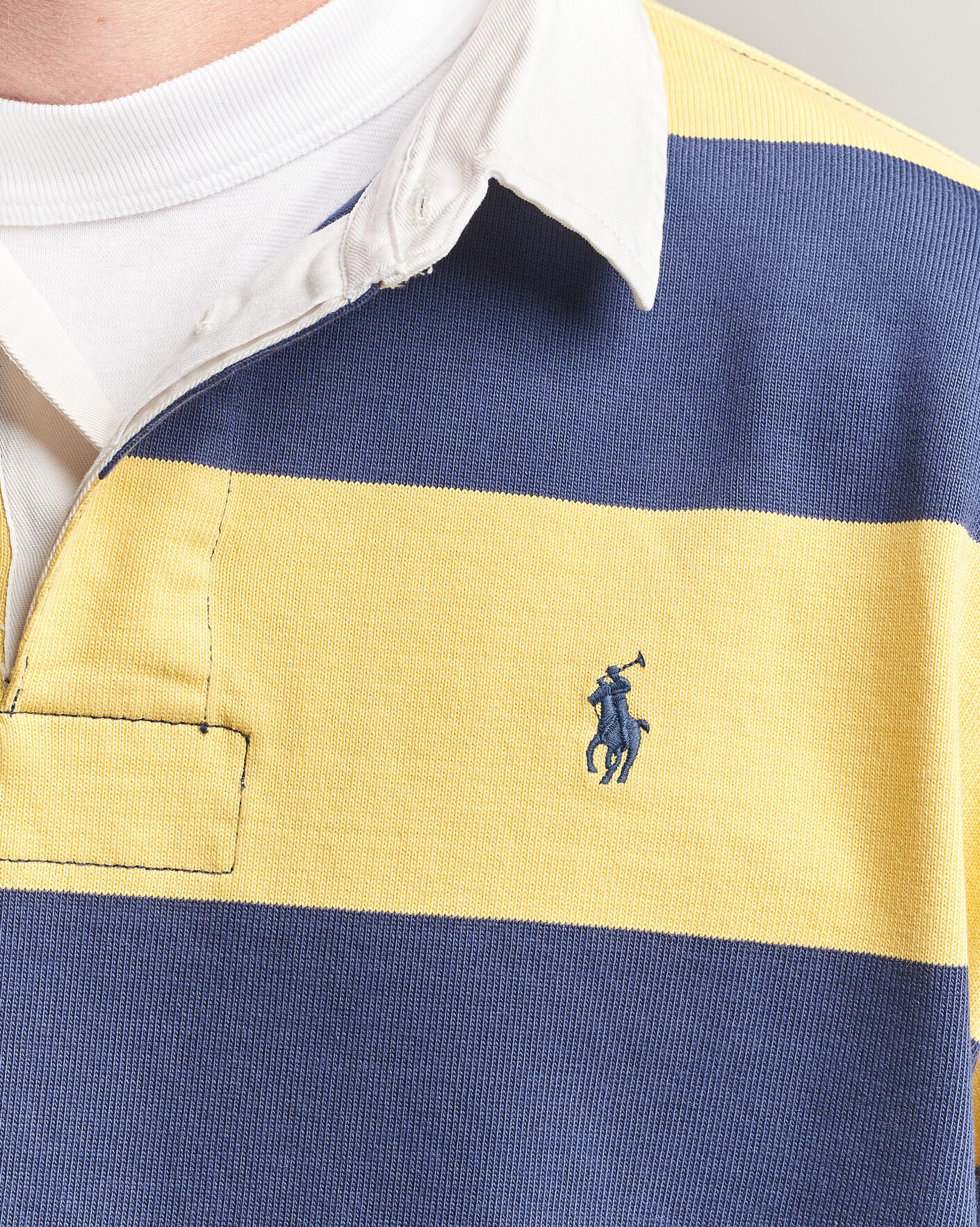 Homme | Pulls Et Tricots | Polo Ralph Lauren | Jersey Knitted Rugby Pullover Yellow/Cobolt