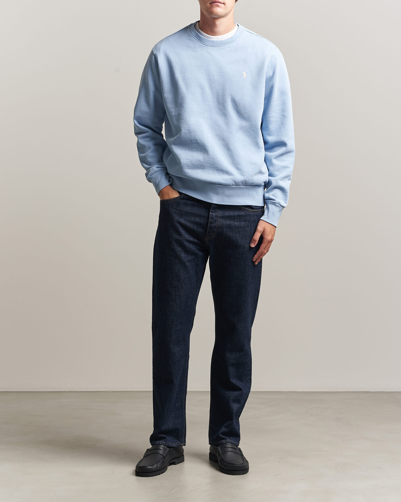 Homme | Pulls Et Tricots | Polo Ralph Lauren | Loopback Terry Sweatshirt Chambray Blue