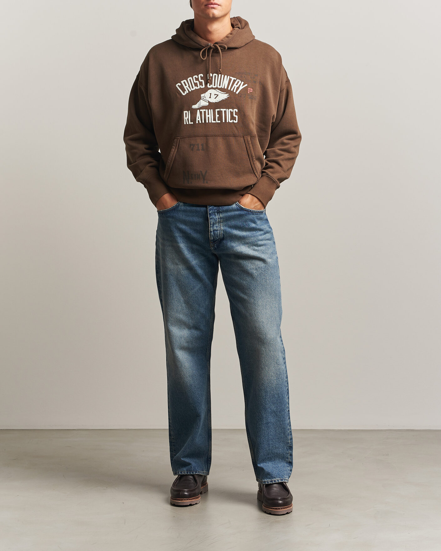 Homme | Pulls Et Tricots | Polo Ralph Lauren | Fleece Printed Hoodie Court Brown