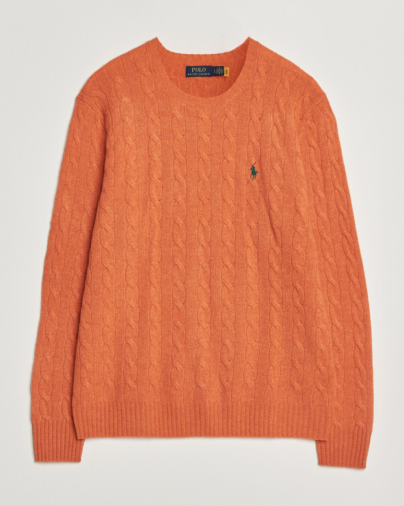 Homme | Pulls Et Tricots | Polo Ralph Lauren | Wool/Cashmere Cable Crew Neck Orange Jasper Heather