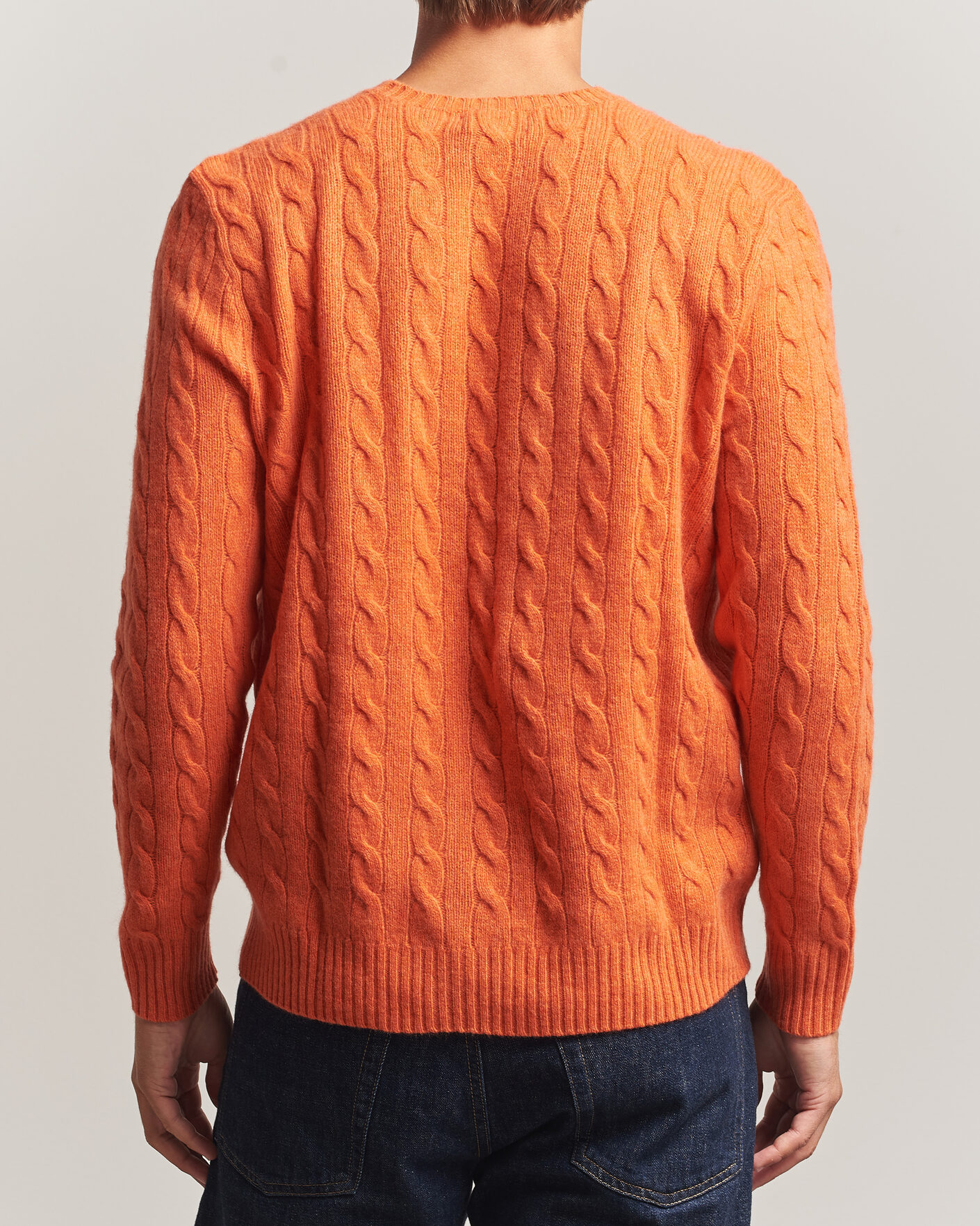 Homme | Pulls Et Tricots | Polo Ralph Lauren | Wool/Cashmere Cable Crew Neck Orange Jasper Heather