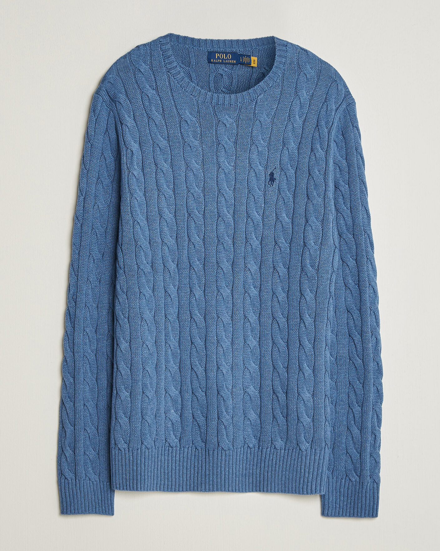 Heren | Truien | Polo Ralph Lauren | Cotton Cable Pullover Blue Borage Heather