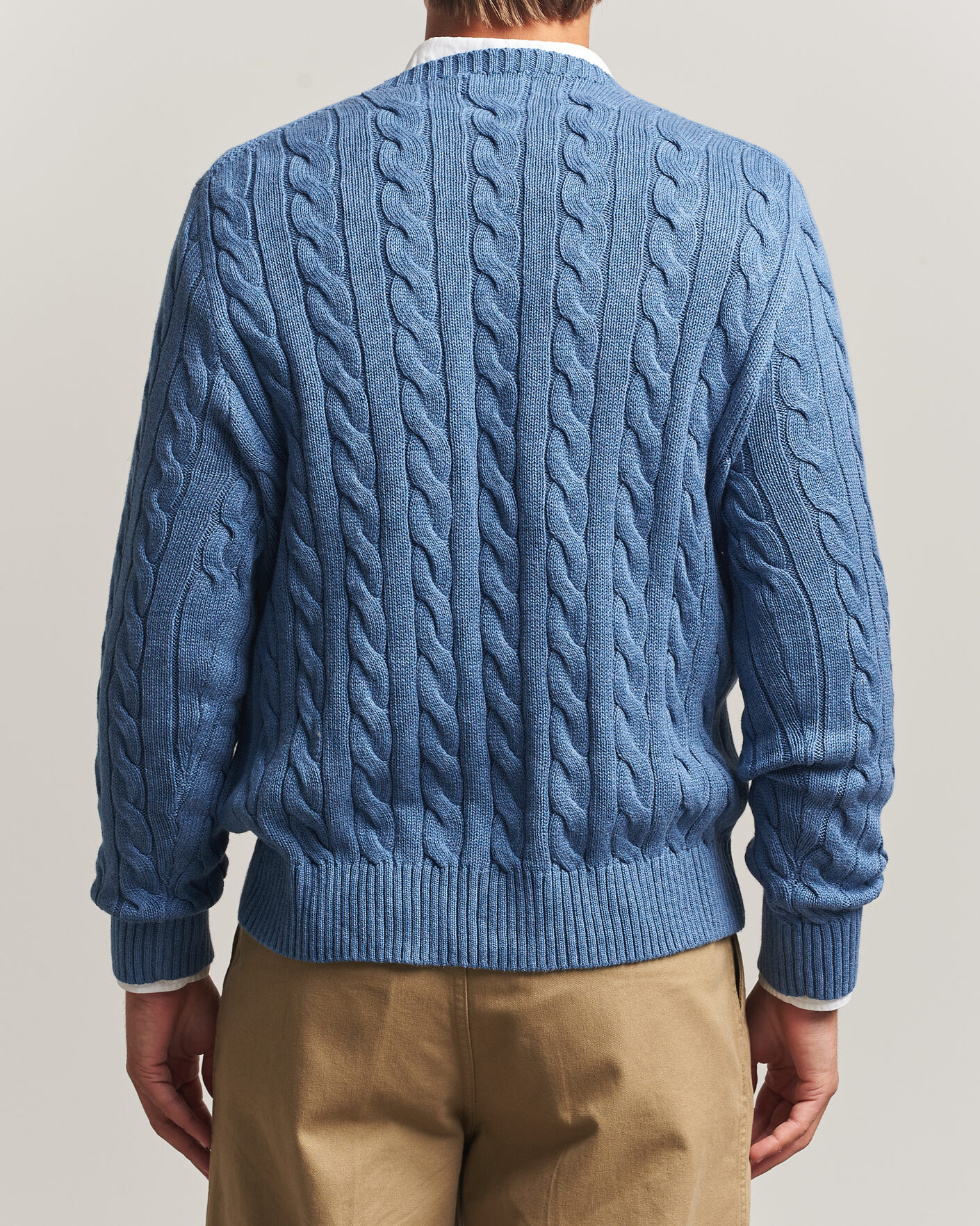 Heren | Truien | Polo Ralph Lauren | Cotton Cable Pullover Blue Borage Heather