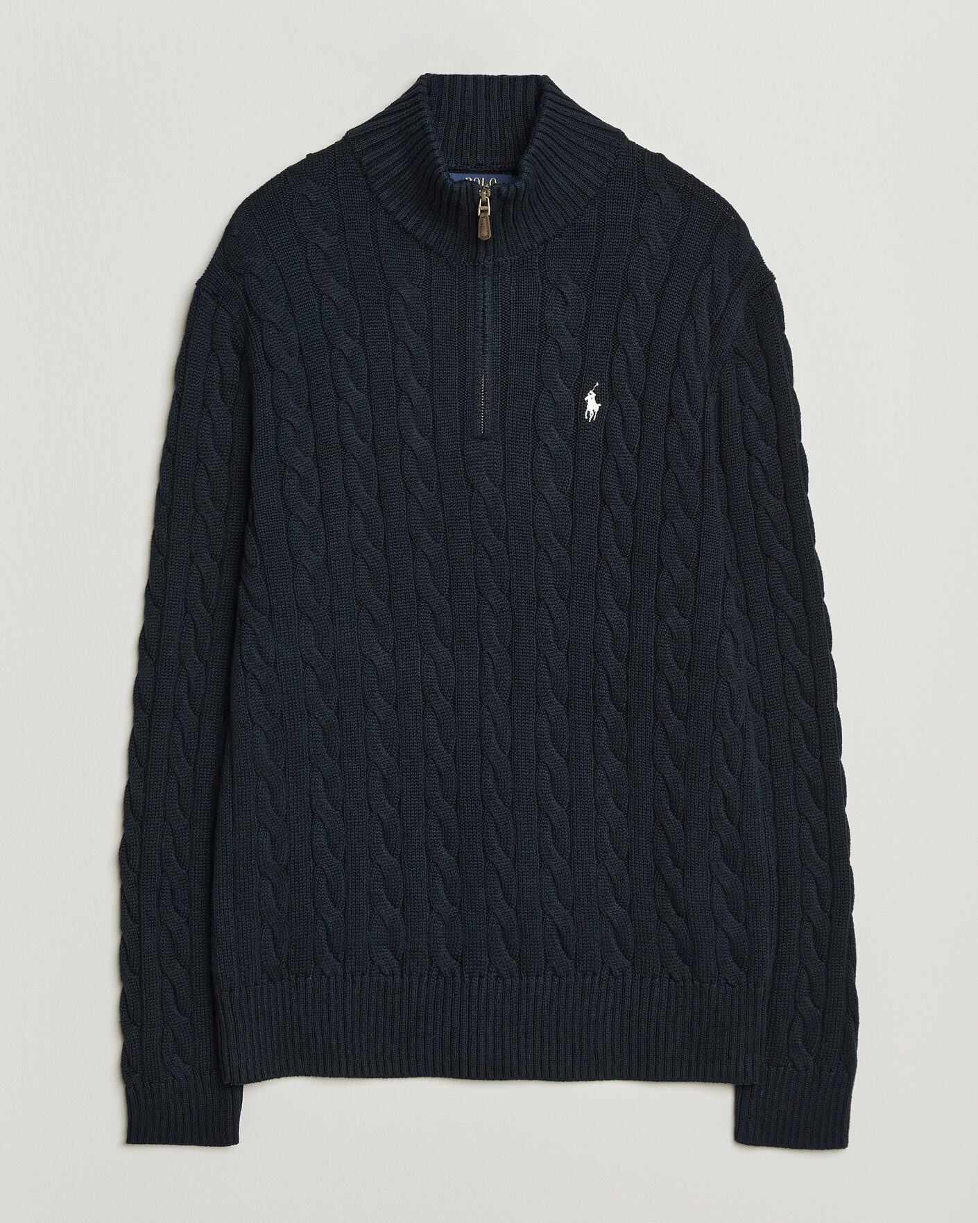 Homme | Pulls Et Tricots | Polo Ralph Lauren | Cotton Cable Half Zip Hunter Navy