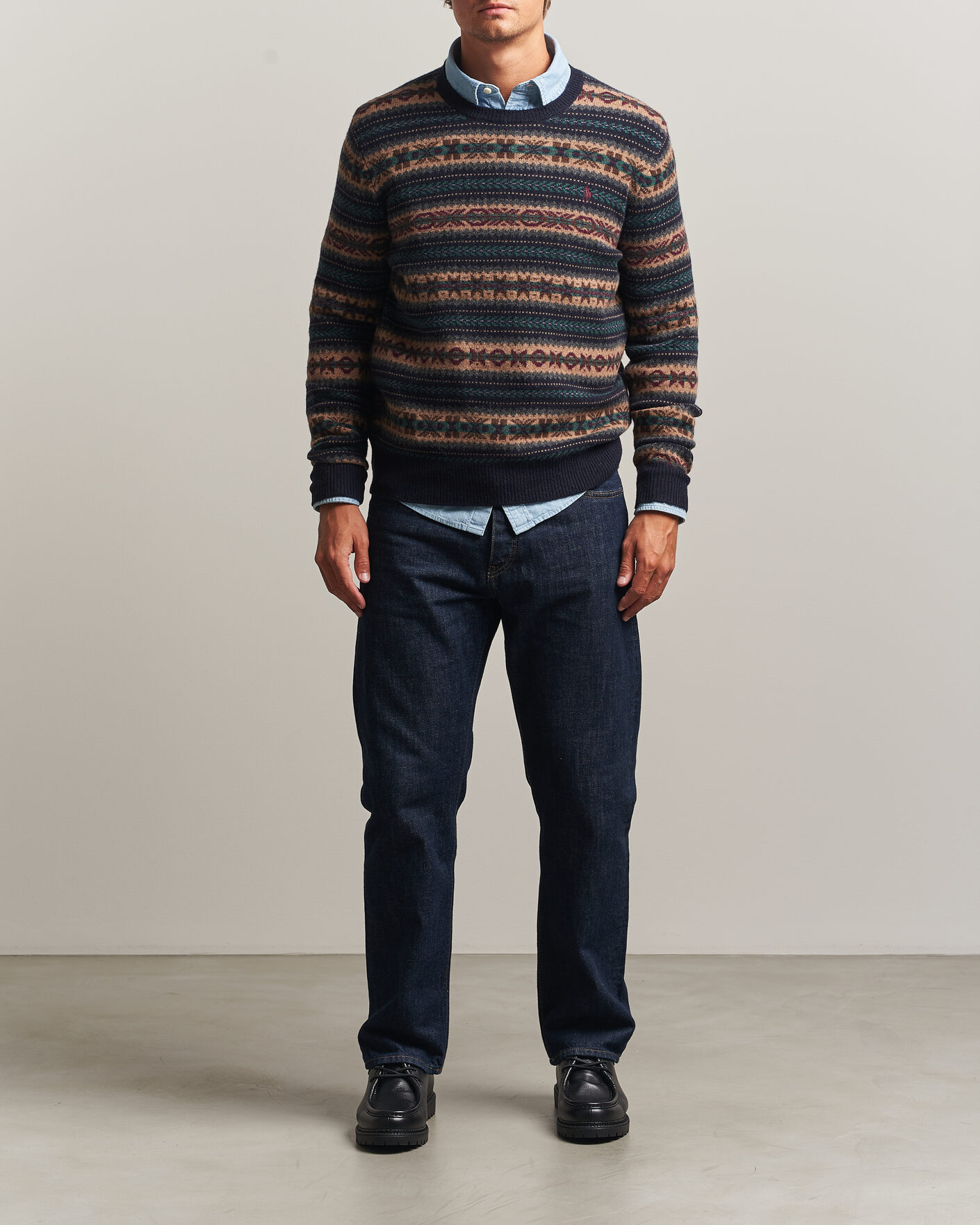 Heren | Truien | Polo Ralph Lauren | Fair Isle Wool Sweater Navy Combo