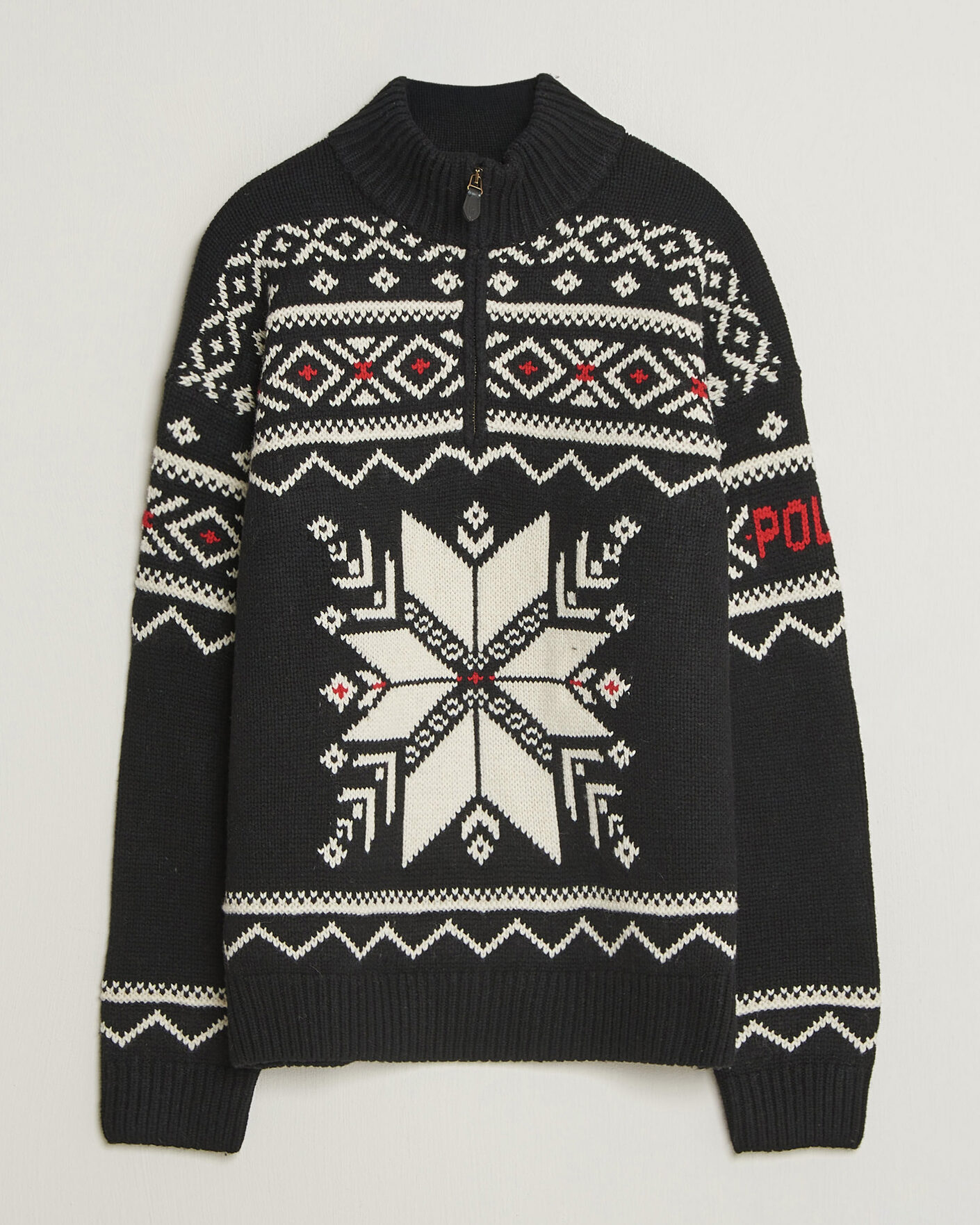 Heren | Truien | Polo Ralph Lauren | Wool Cotton Blend Sweater Black Combo