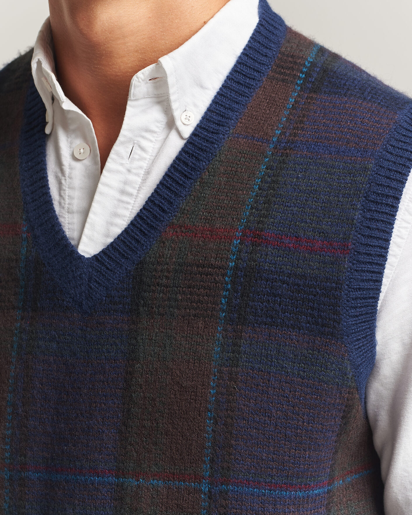 Homme | Pulls Et Tricots | Polo Ralph Lauren | Hudson Cotton Blend V-Neck Vest Navy Multi