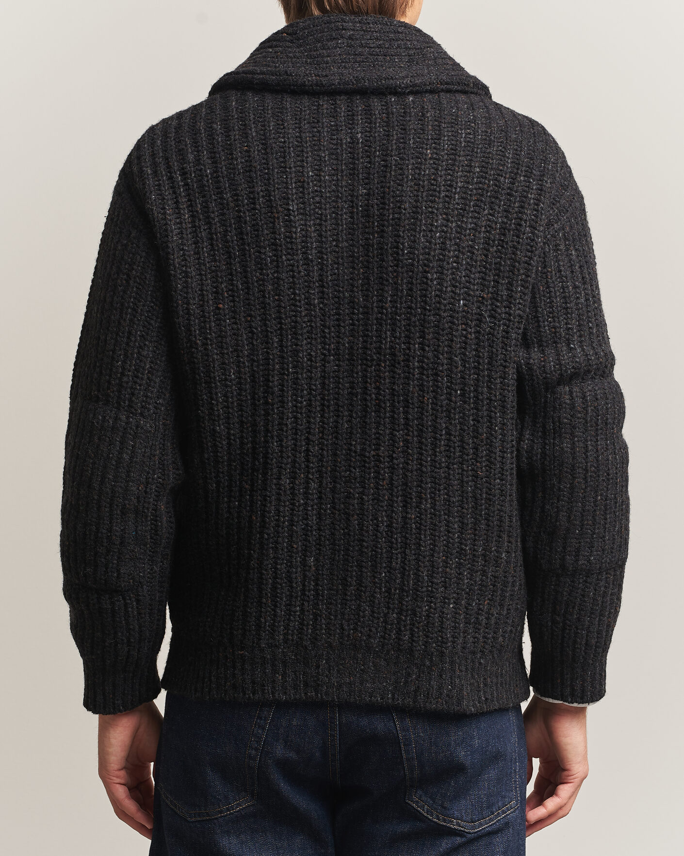 Homme | Pulls Et Tricots | Polo Ralph Lauren | Wool Blend Shawl Collar Cardigan Black Marl