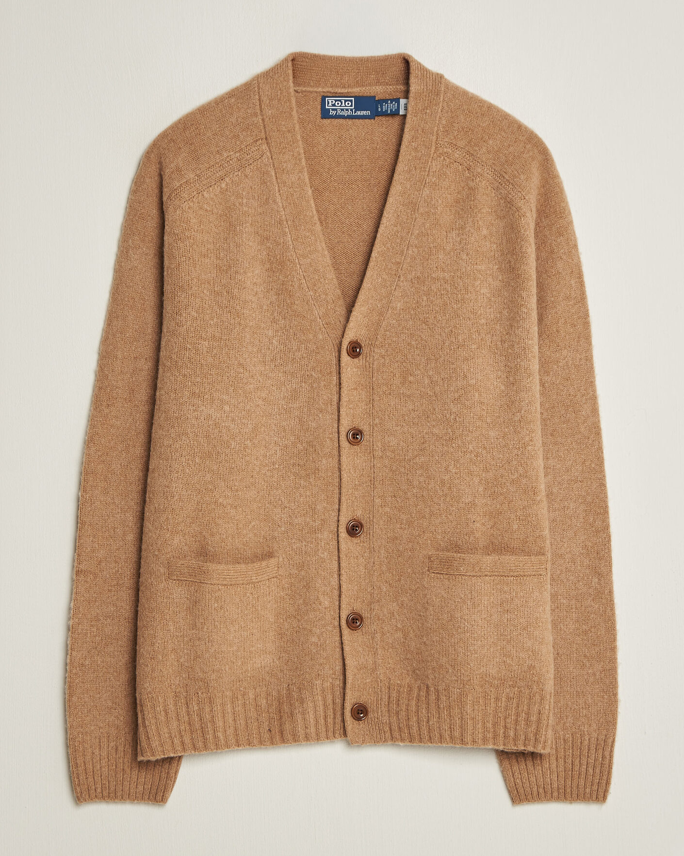 Homme | Pulls Et Tricots | Polo Ralph Lauren | Wool/Cashmere Patch Cardigan Crouton Tan Heather