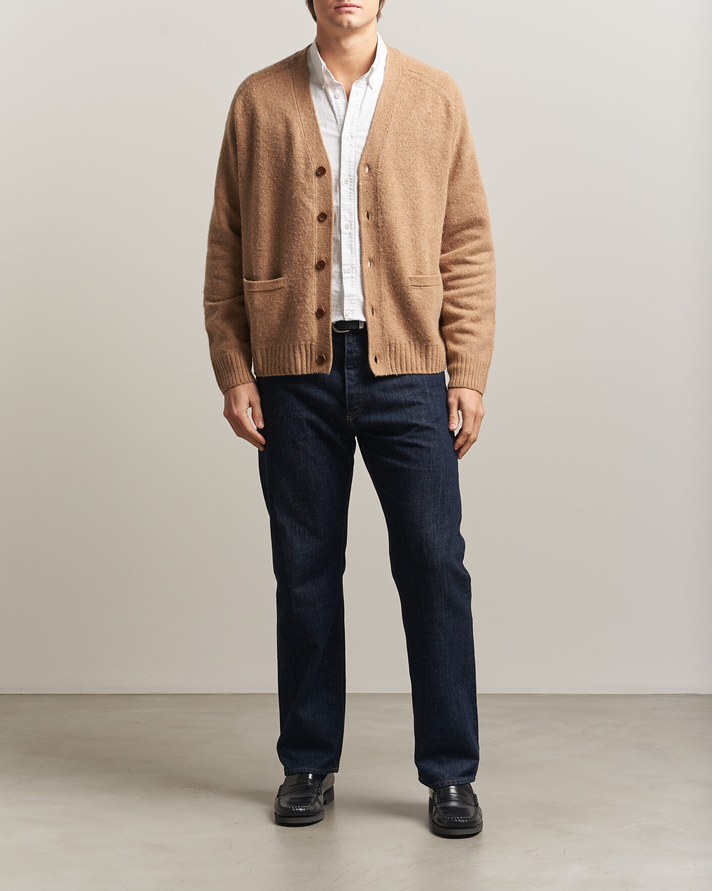 Homme | Pulls Et Tricots | Polo Ralph Lauren | Wool/Cashmere Patch Cardigan Crouton Tan Heather