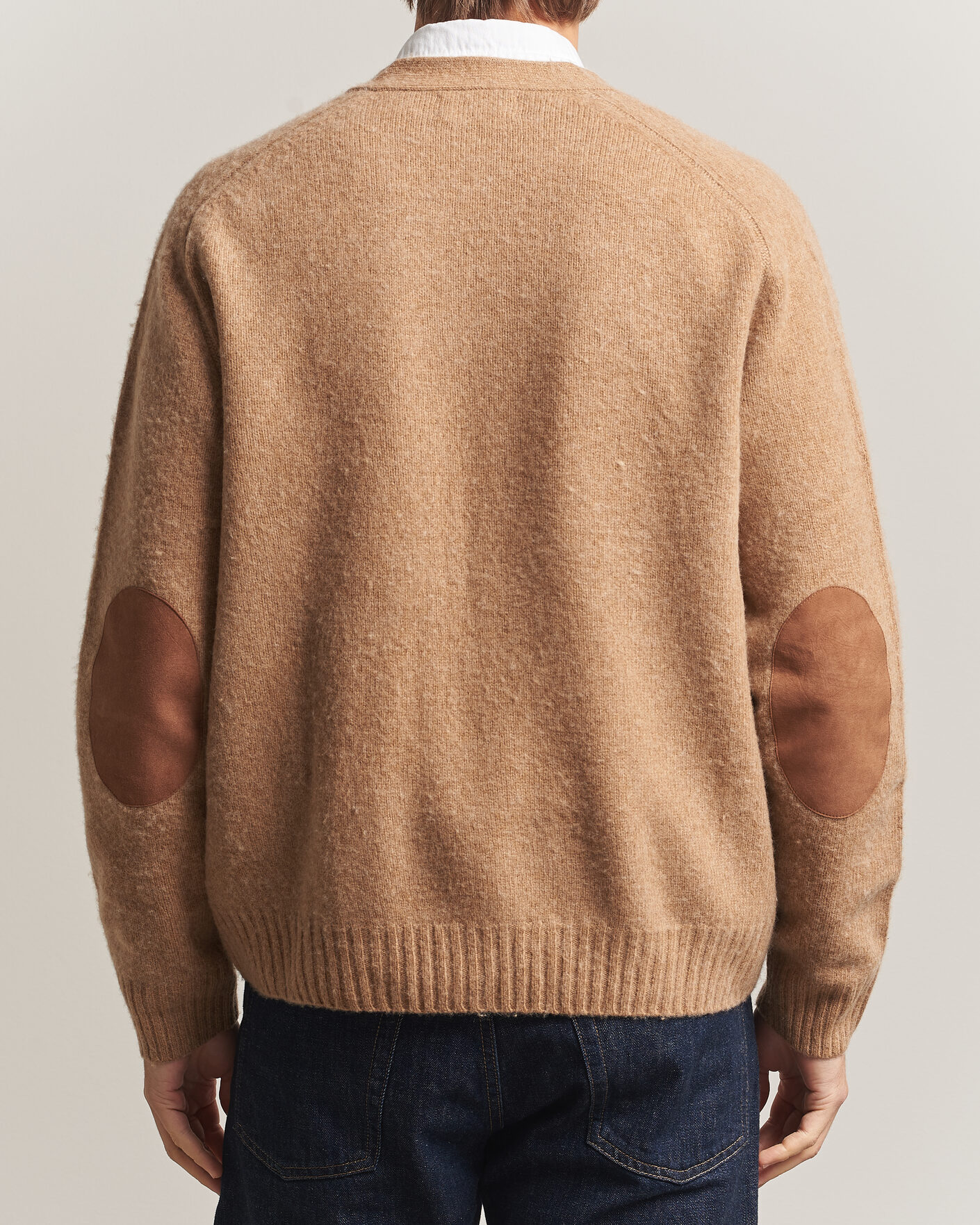 Homme | Pulls Et Tricots | Polo Ralph Lauren | Wool/Cashmere Patch Cardigan Crouton Tan Heather
