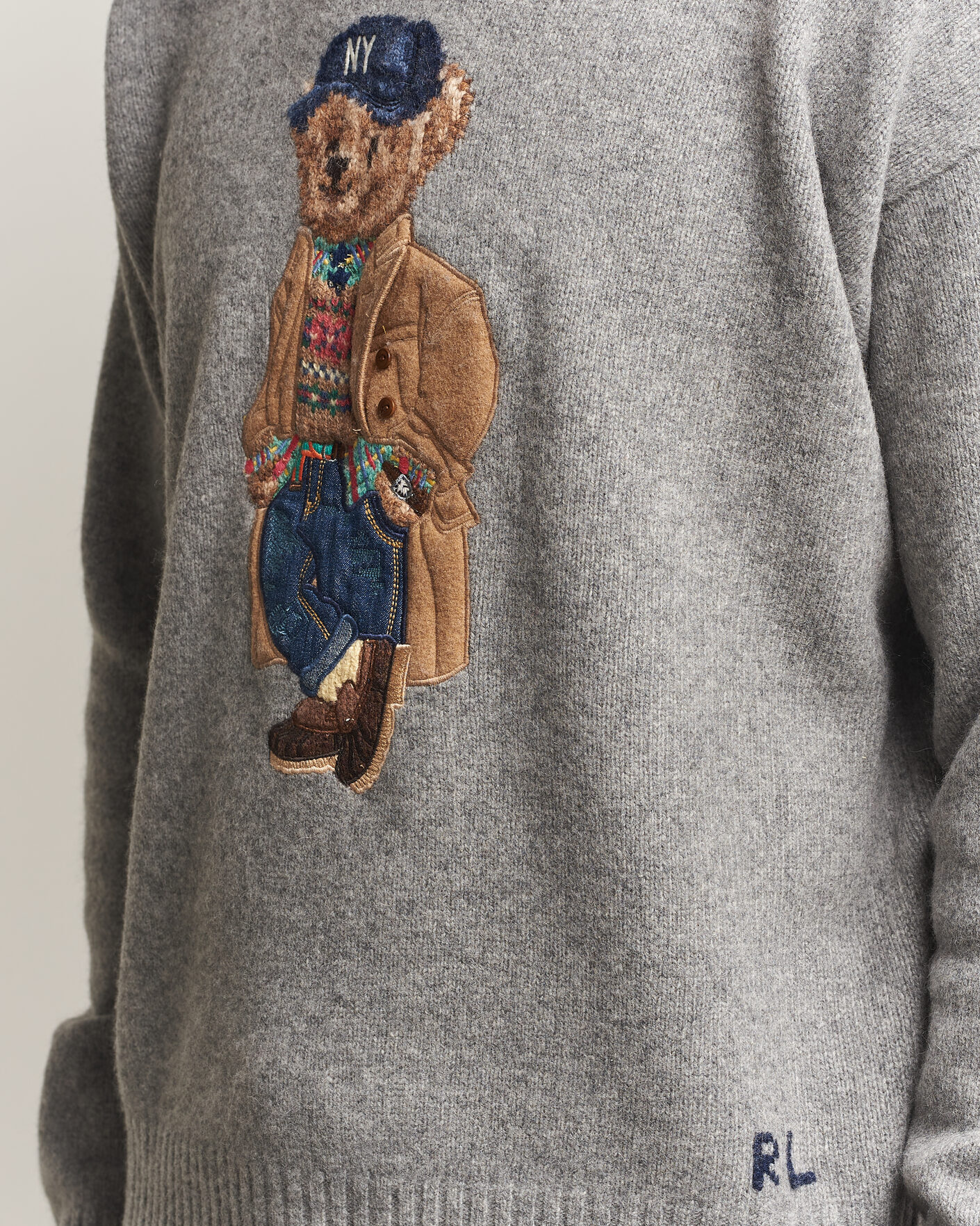Homme | Pulls Et Tricots | Polo Ralph Lauren | Wool Blend Bear Sweater Grey Combo