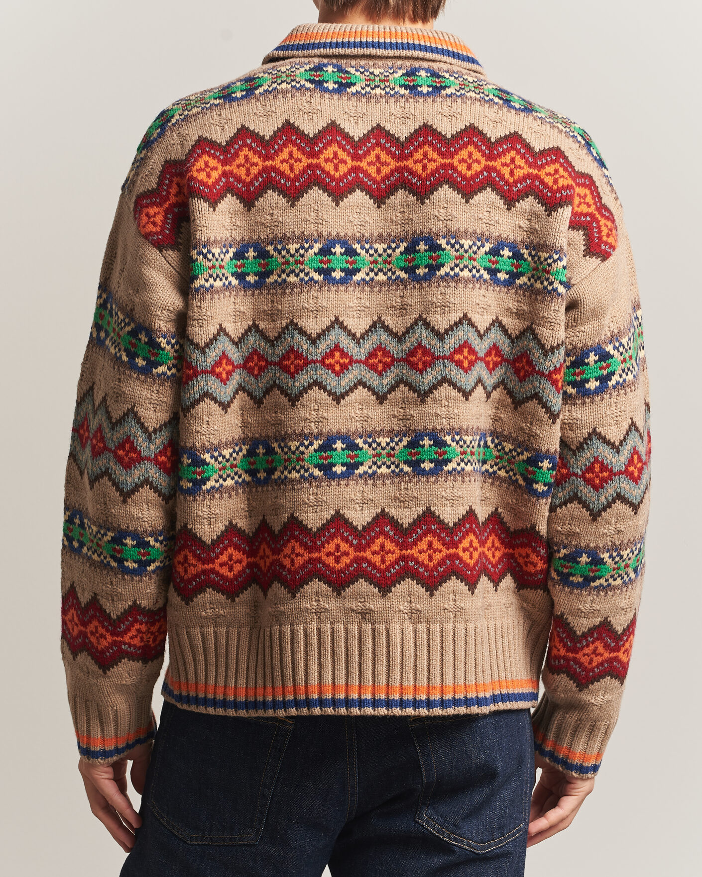 Heren | Truien | Polo Ralph Lauren | Litchfield Wool Blend Sweater Tan Multi
