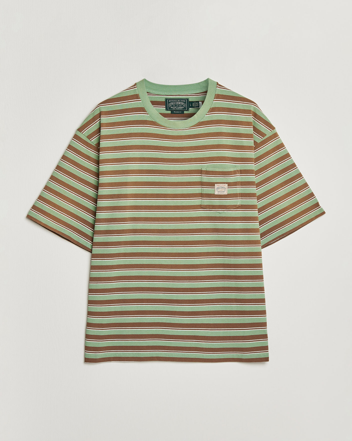 Heren | T-shirts | Polo Ralph Lauren | Relaxed Fit Striped T-Shirt Outback Green
