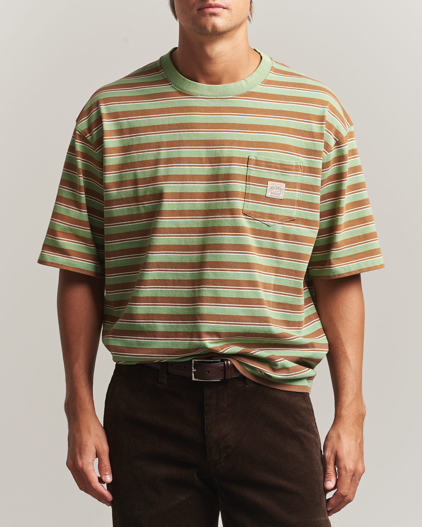 Heren | T-shirts | Polo Ralph Lauren | Relaxed Fit Striped T-Shirt Outback Green