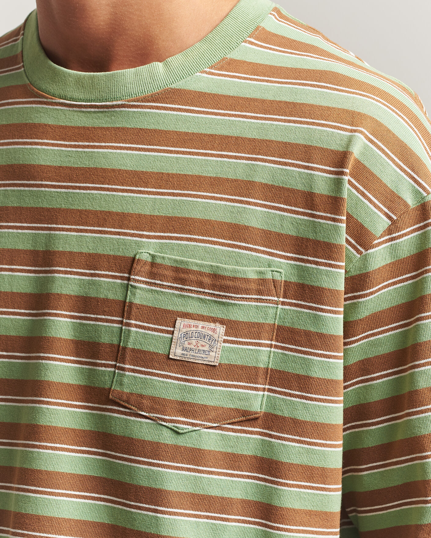 Heren | T-shirts | Polo Ralph Lauren | Relaxed Fit Striped T-Shirt Outback Green