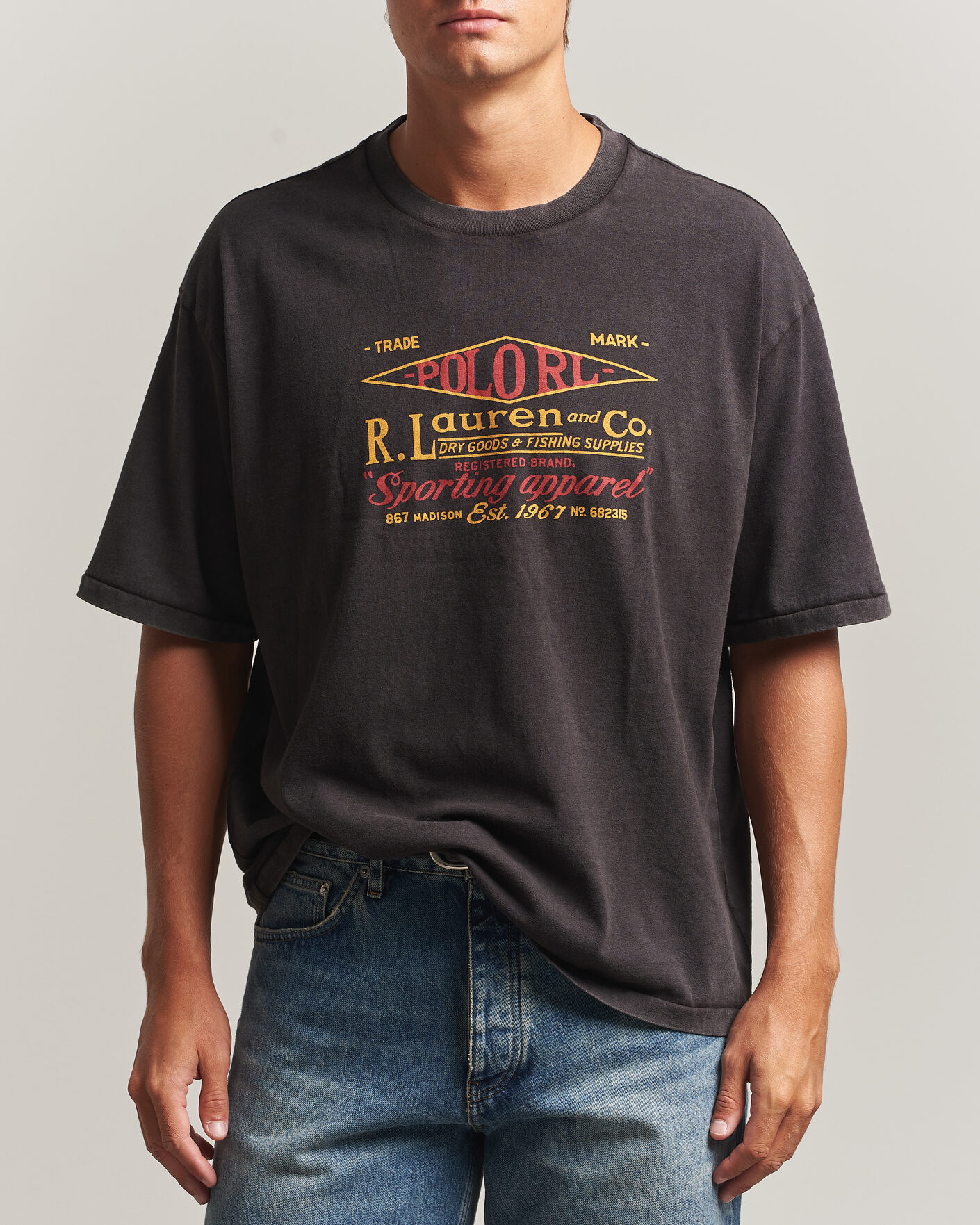 Homme | T-shirts | Polo Ralph Lauren | Relaxed Fit Print T-Shirt Polo Black