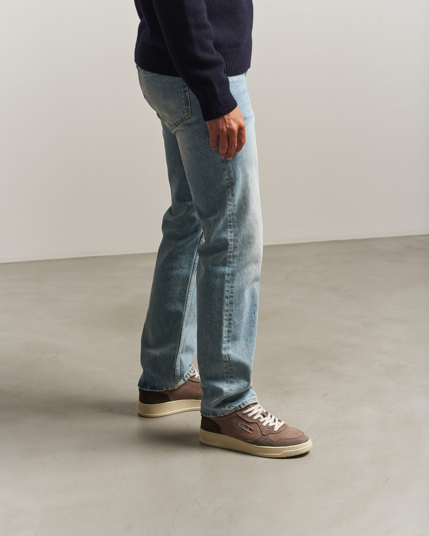 Homme | Baskets | Autry | Medalist Low Suede Mix Sneaker Brown/Grey/Beige