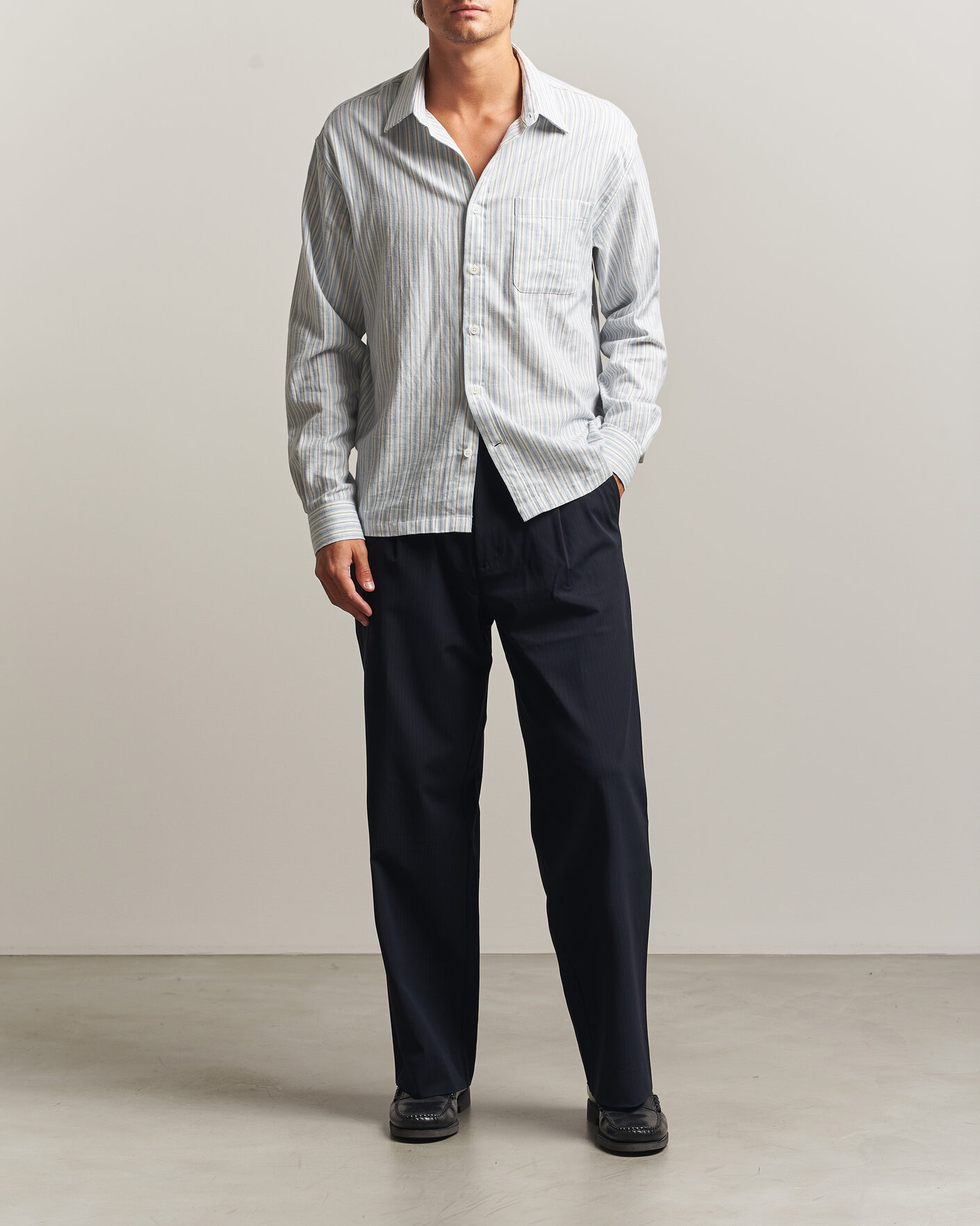 Homme | Pantalons | Samsøe Samsøe | Valentin Pleated Trousers Salute Navy