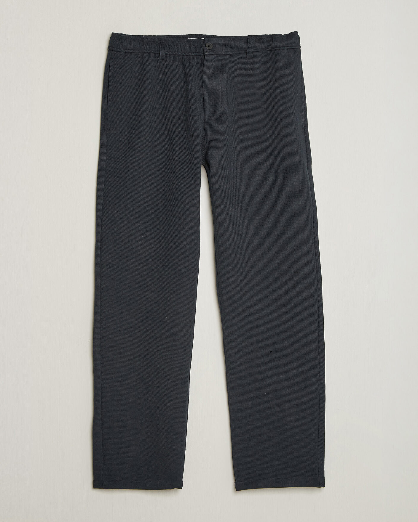 Homme | Pantalons | Samsøe Samsøe | Jabari Brushed Cotton Drawstring Trousers Dark Grey Melange