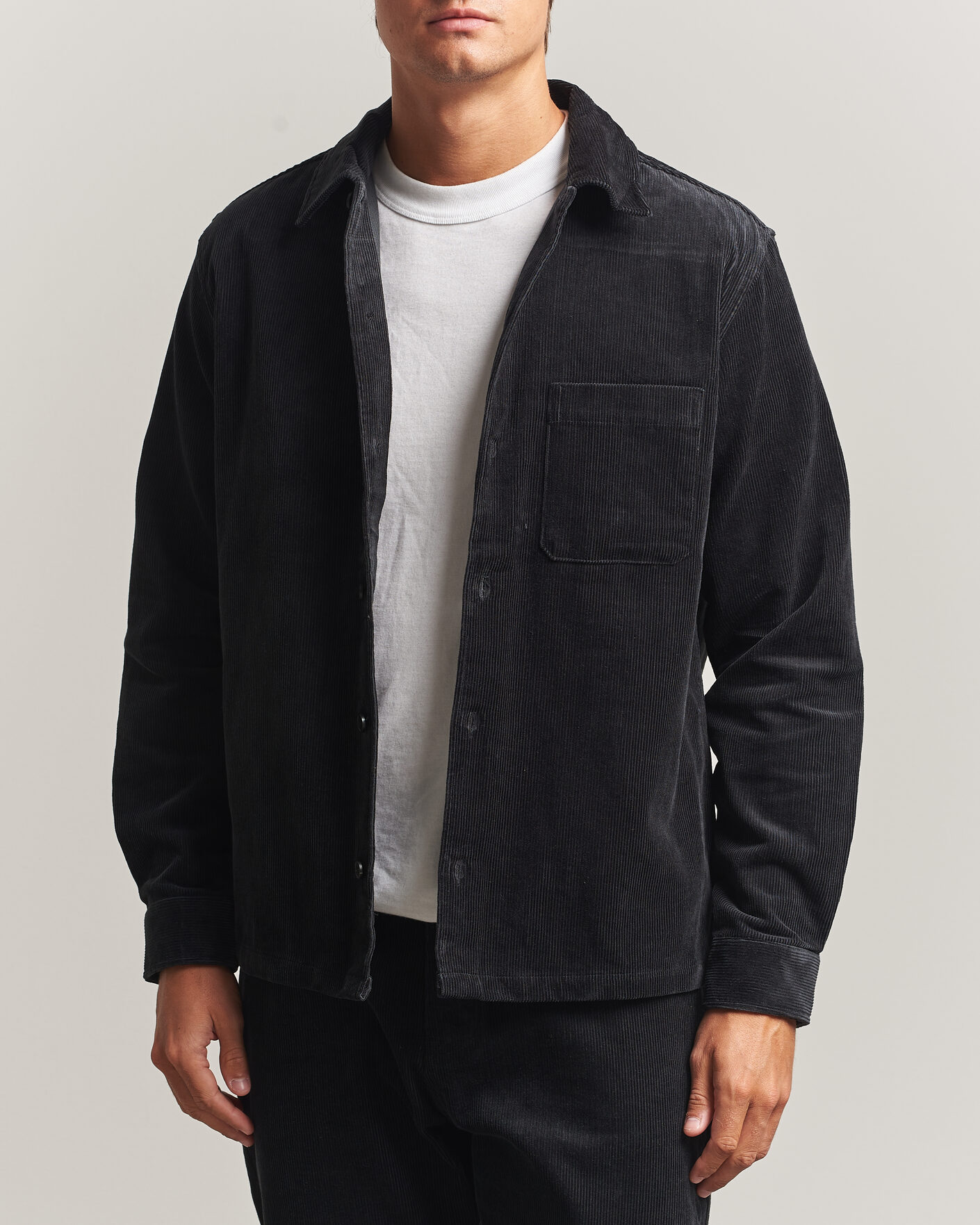 Homme | Chemises | Samsøe Samsøe | Damon Corduroy Overshirt Black