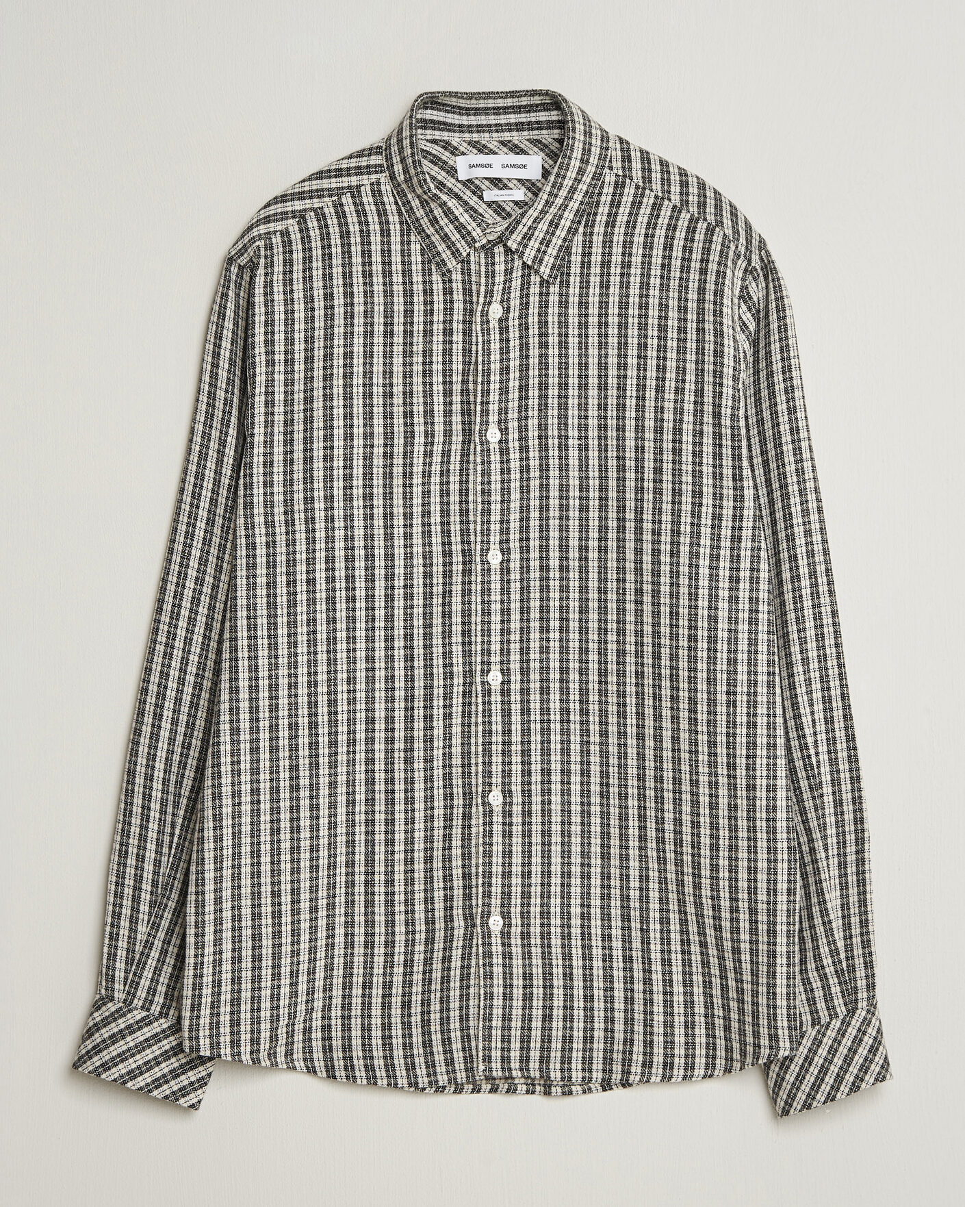 Homme | Chemises | Samsøe Samsøe | Ryan Brushed Cotton Checked Shirt Brown