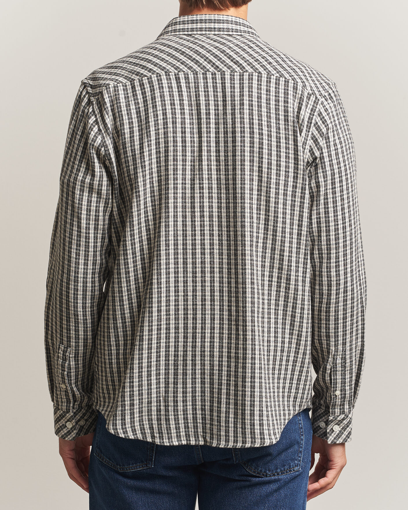 Homme | Chemises | Samsøe Samsøe | Ryan Brushed Cotton Checked Shirt Brown