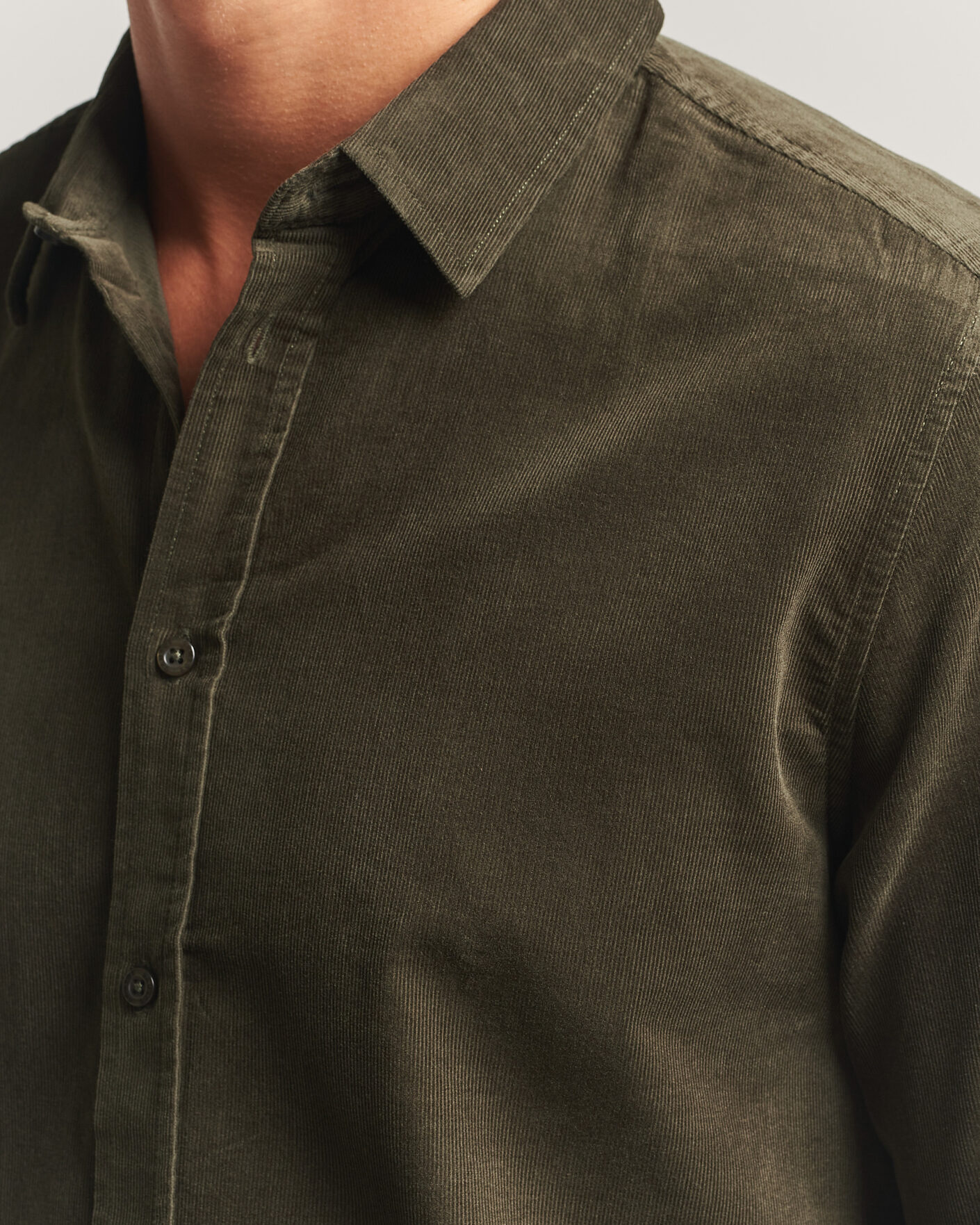 Homme | Chemises | Samsøe Samsøe | Liam Baby Cord Shirt Forest Night