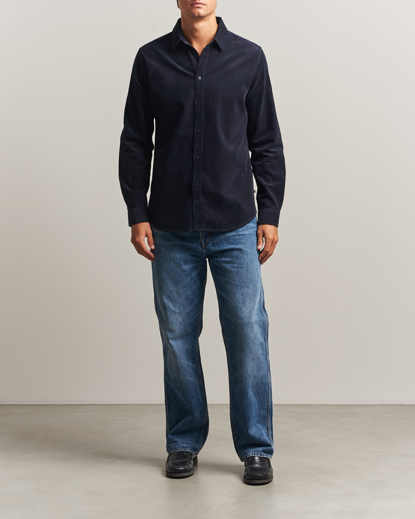 Homme | Chemises | Samsøe Samsøe | Liam Baby Cord Shirt Salute Navy