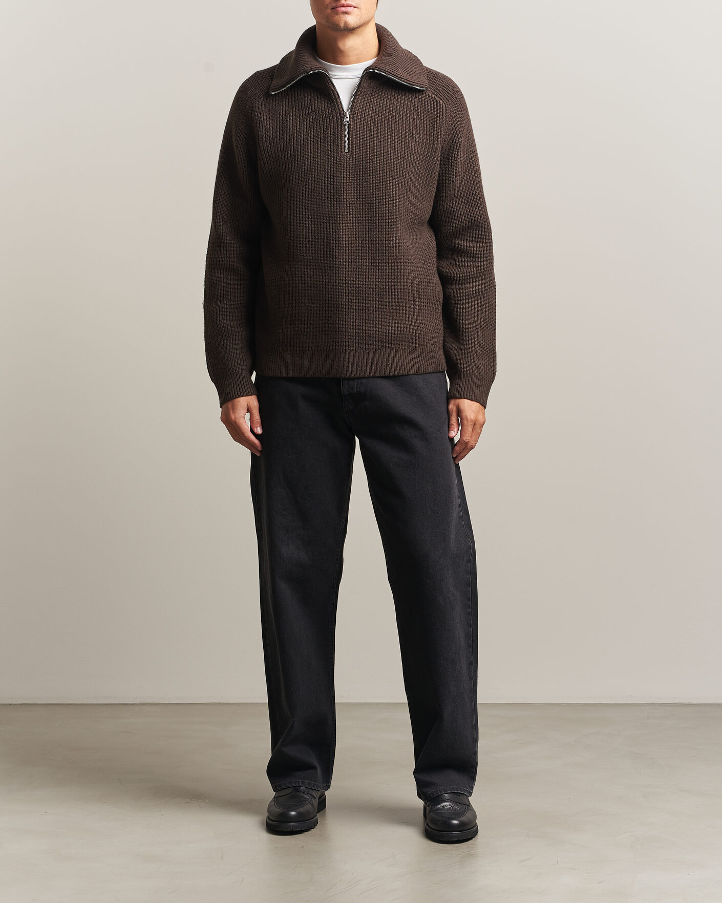 Heren | Truien | Samsøe Samsøe | Rick Wool Heavy Knitted Half Zip Delicioso